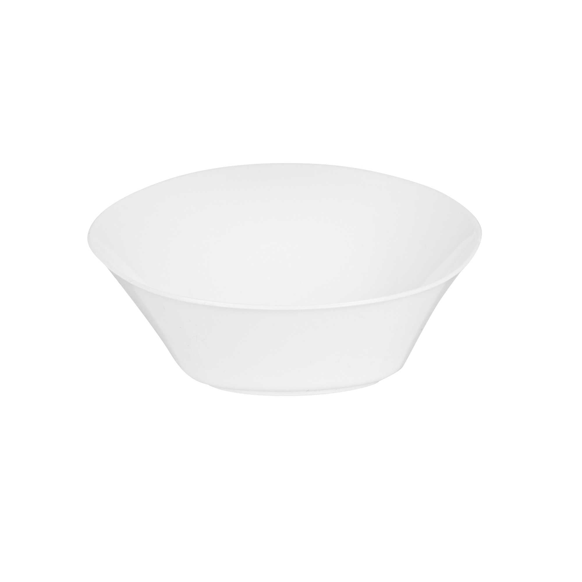 Mini Serve Oval White Plastic Ellipse Dish - 4" x 3" x 1 1/4" - 50 count box