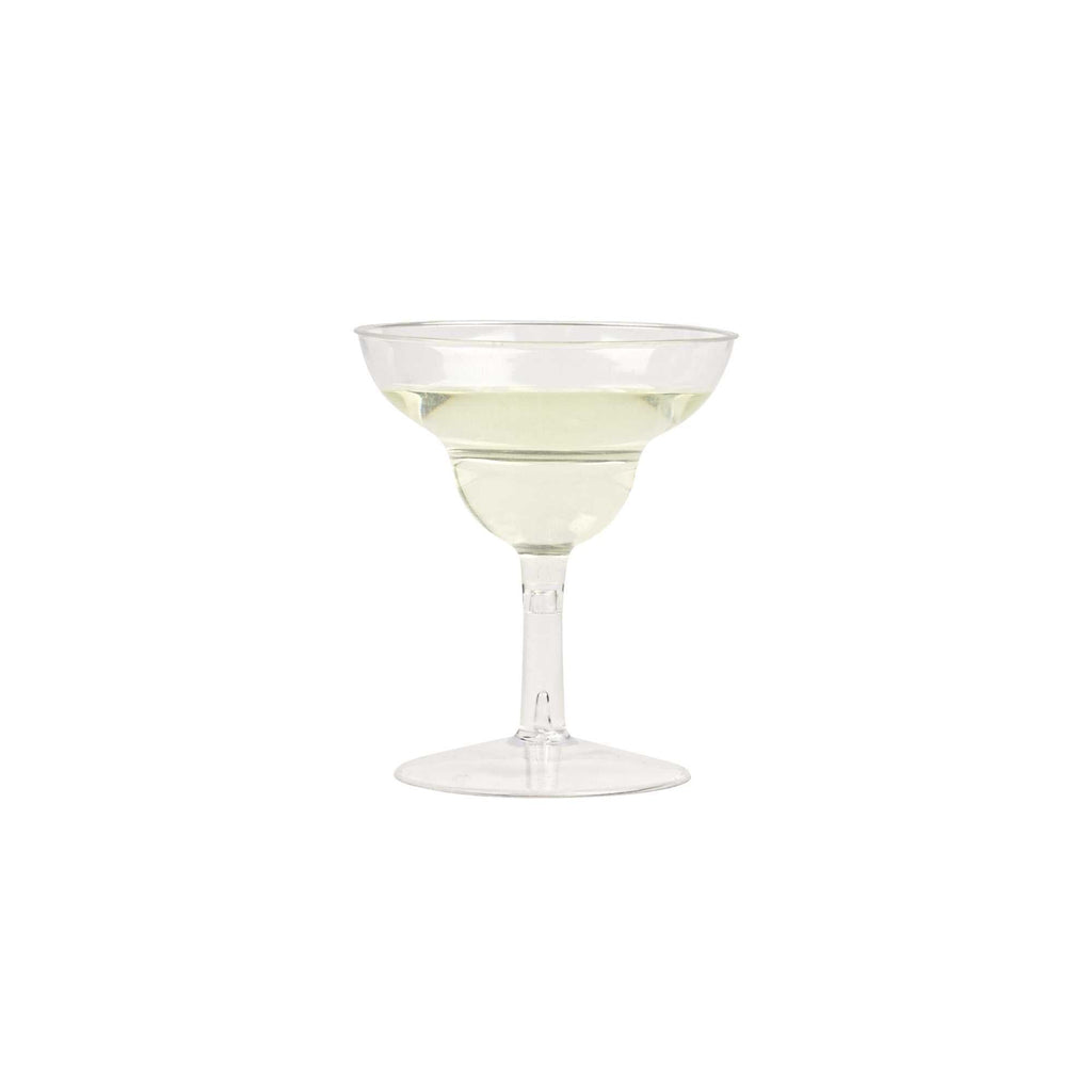 Bev Tek 2 oz Round Clear Plastic Mini Margarita Glass - 2 3/4" x 2 3/4" x 3 1/4" - 100 count box