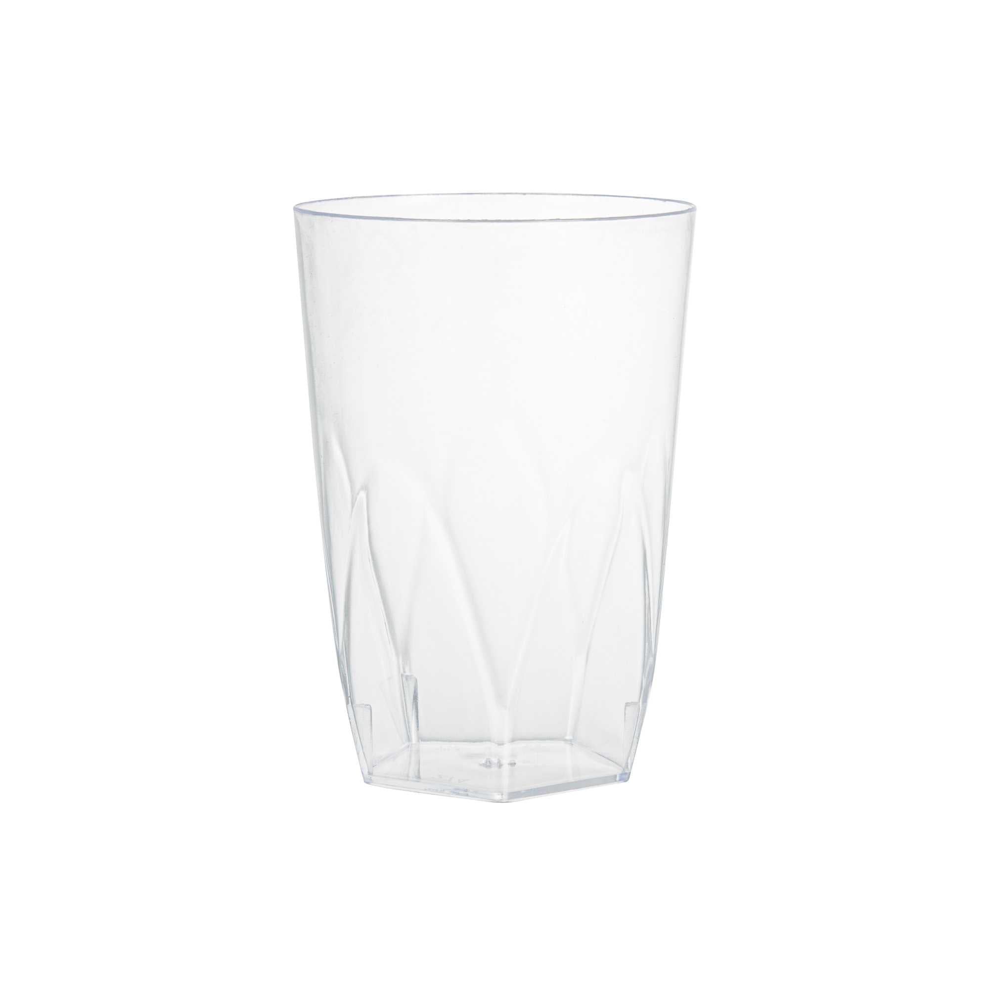 Bev Tek 5 oz Round Clear Plastic Edge Glass - 2 1/4" x 2 1/4" x 3 1/4" - 20 count box