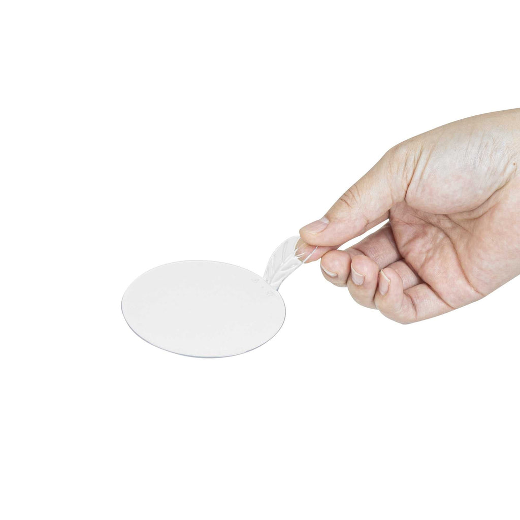 Pastry Tek Round Clear Plastic Pastry Pallet - 3" x 3" x 1" - 25 count box