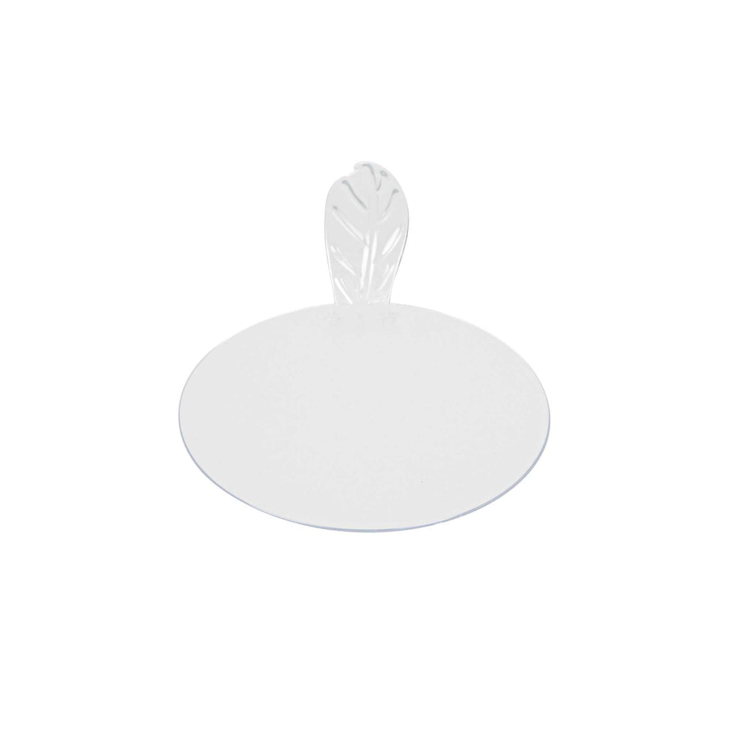 Pastry Tek Round Clear Plastic Pastry Pallet - 3" x 3" x 1" - 25 count box