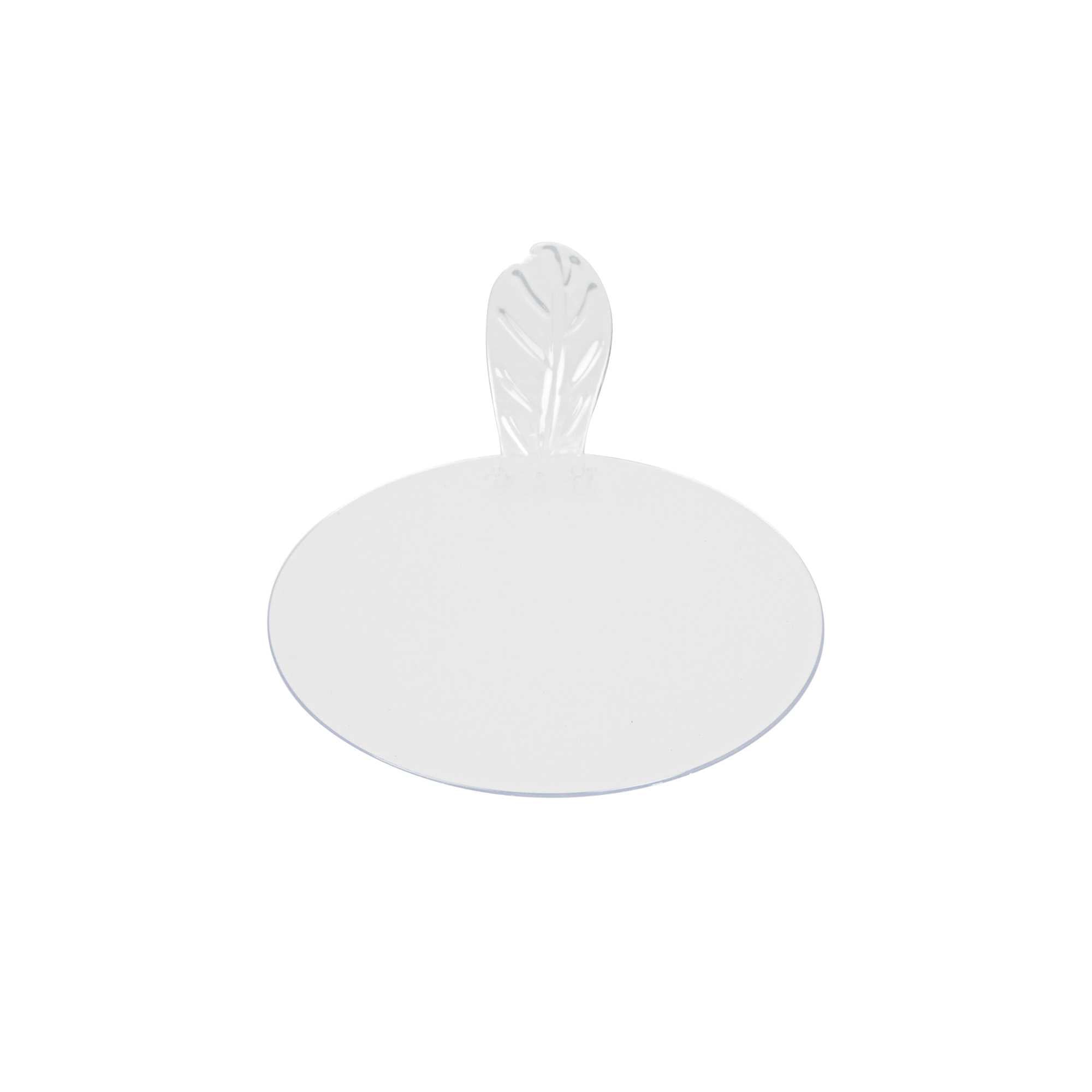 Pastry Tek Round Clear Plastic Pastry Pallet - 3" x 3" x 1" - 25 count box
