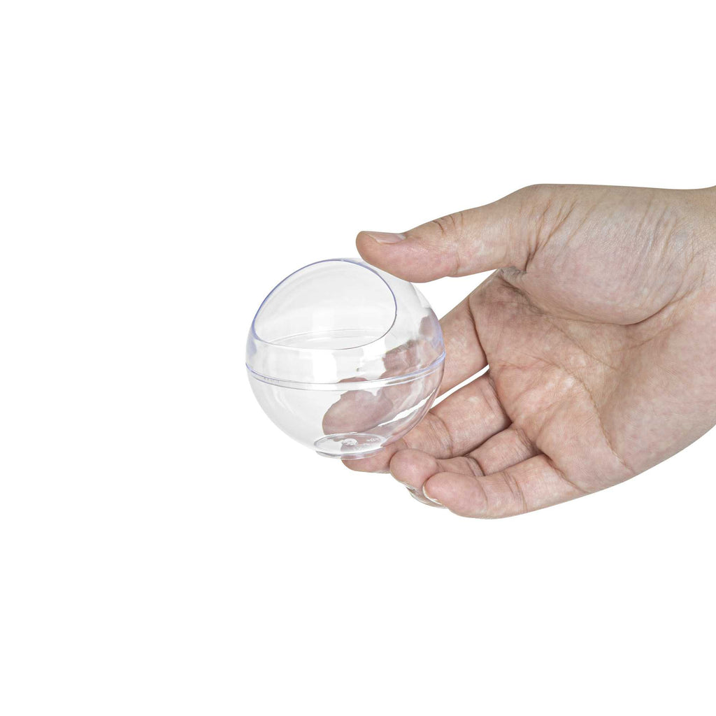 Mini Serve 3 oz Round Clear Plastic Balloon Bowl - 2 1/2" x 2 1/2" x 2 1/2" - 10 count box