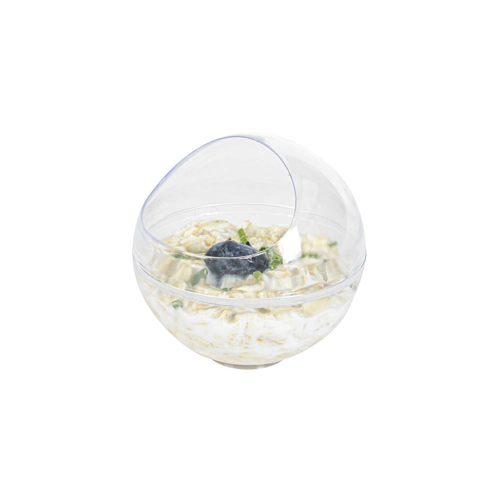 Mini Serve 3 oz Round Clear Plastic Balloon Bowl - 2 1/2" x 2 1/2" x 2 1/2" - 10 count box