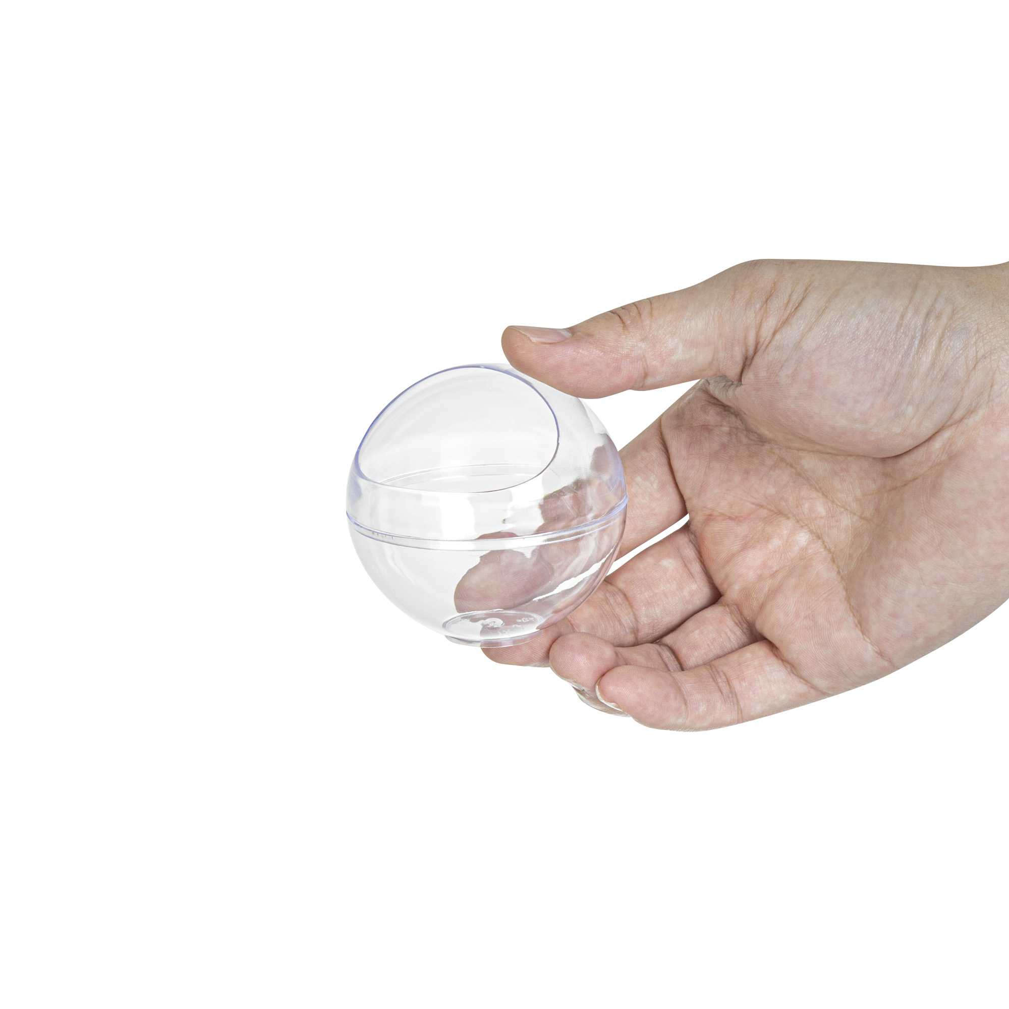 Mini Serve 3 oz Round Clear Plastic Balloon Bowl - 2 1/2" x 2 1/2" x 2 1/2" - 100 count box