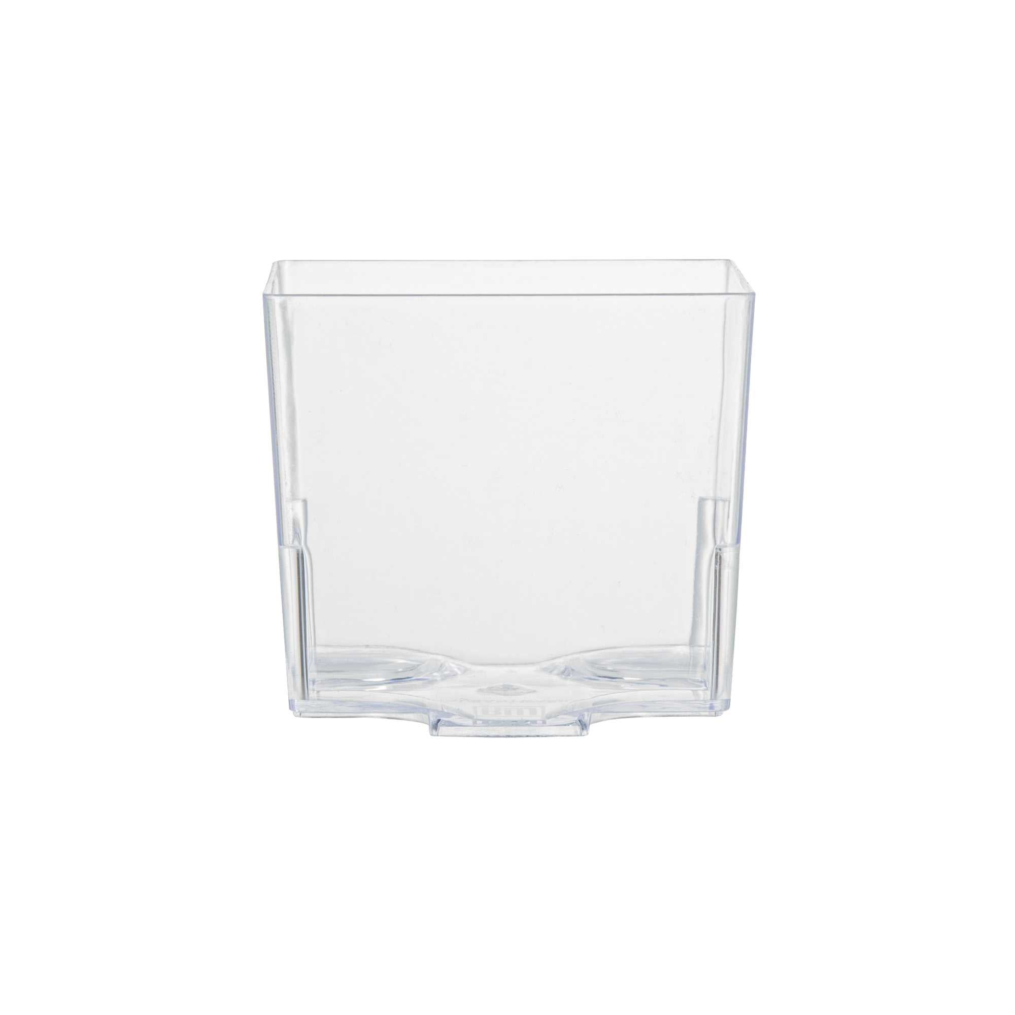 Mini Serve 5 oz Square Clear Plastic Large Quadrato Cube - 2 1/4" x 2 1/4" x 2 1/4" - 20 count box