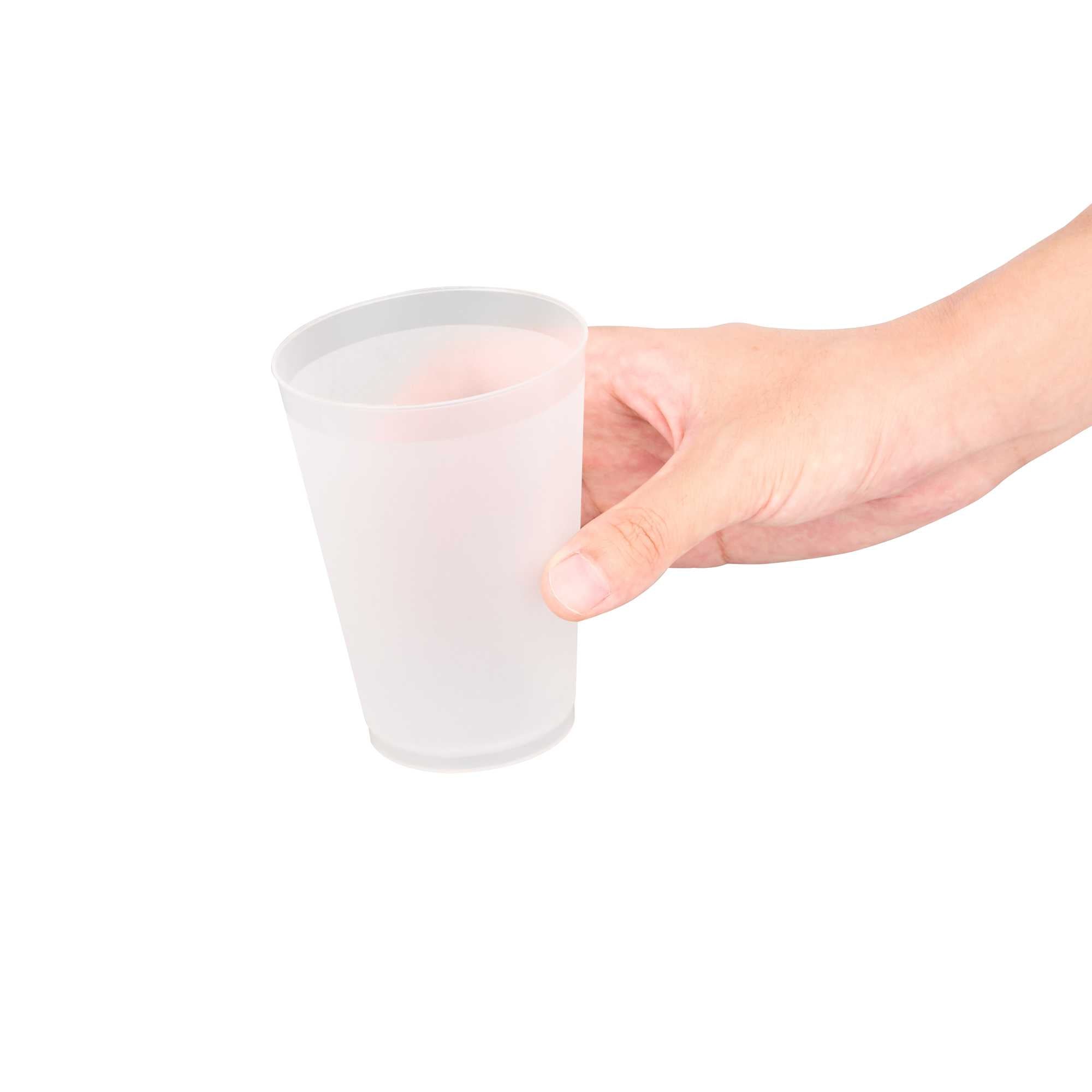 Flexi Grip 12 oz Round Frosted Plastic Cup - 3 1/4" x 3 1/4" x 4 1/4" - 25 count box