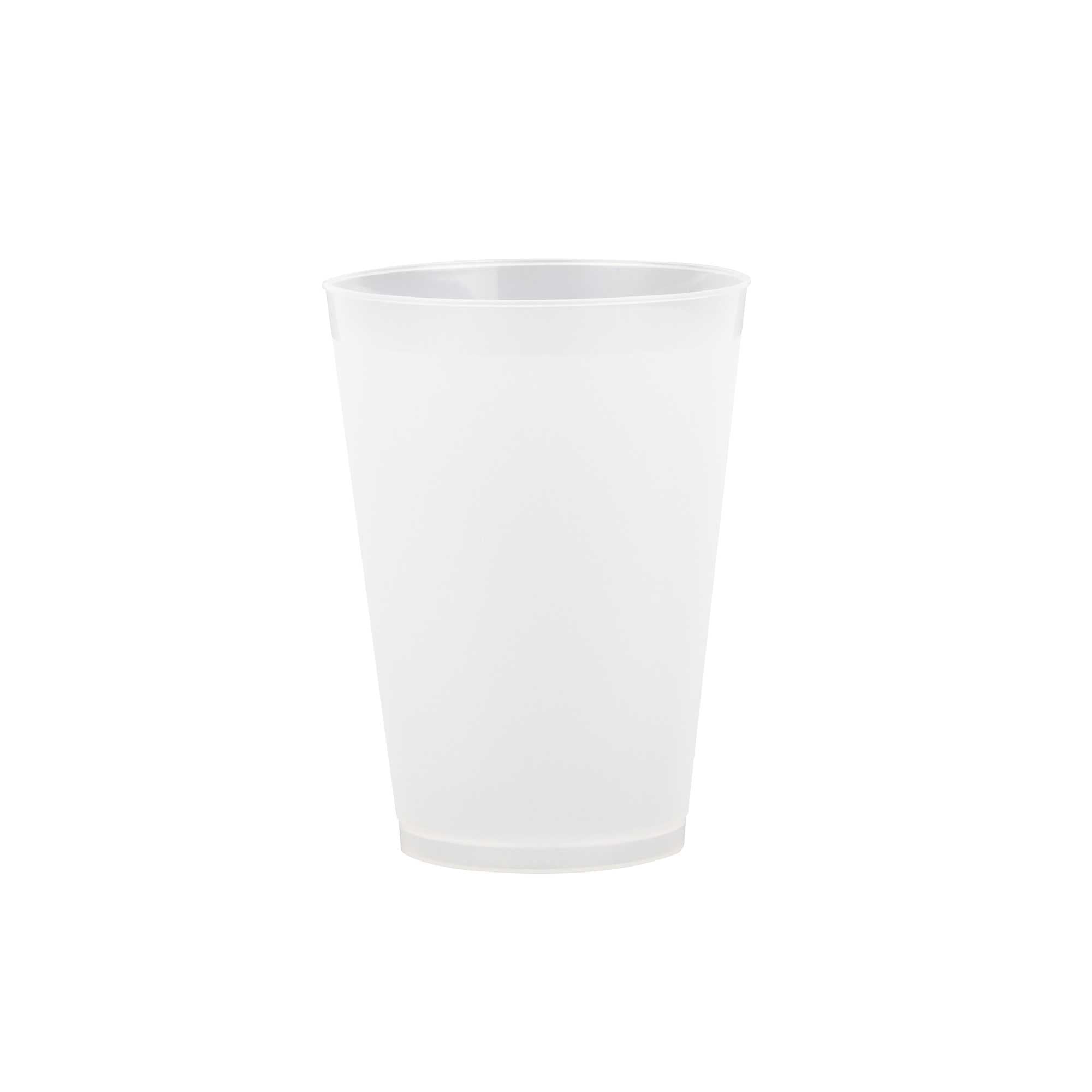 Flexi Grip 12 oz Round Frosted Plastic Cup - 3 1/4" x 3 1/4" x 4 1/4" - 25 count box