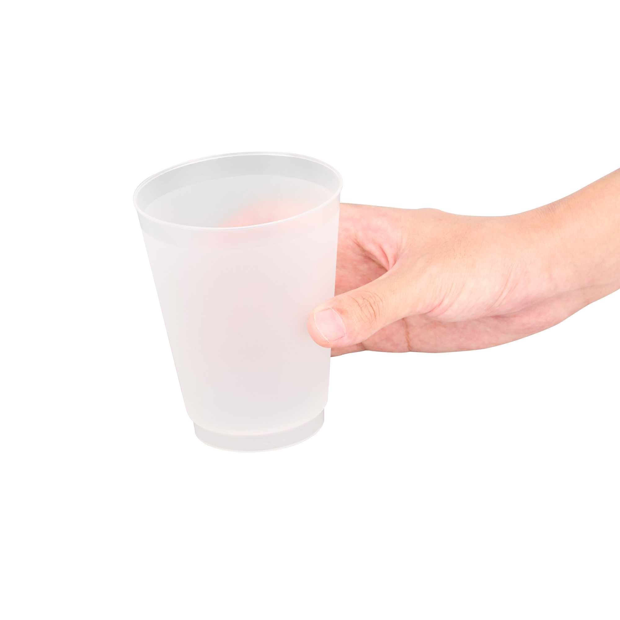Flexi Grip 16 oz Round Frosted Plastic Cup - 3 1/2" x 3 1/2" x 4 1/2" - 500 count box