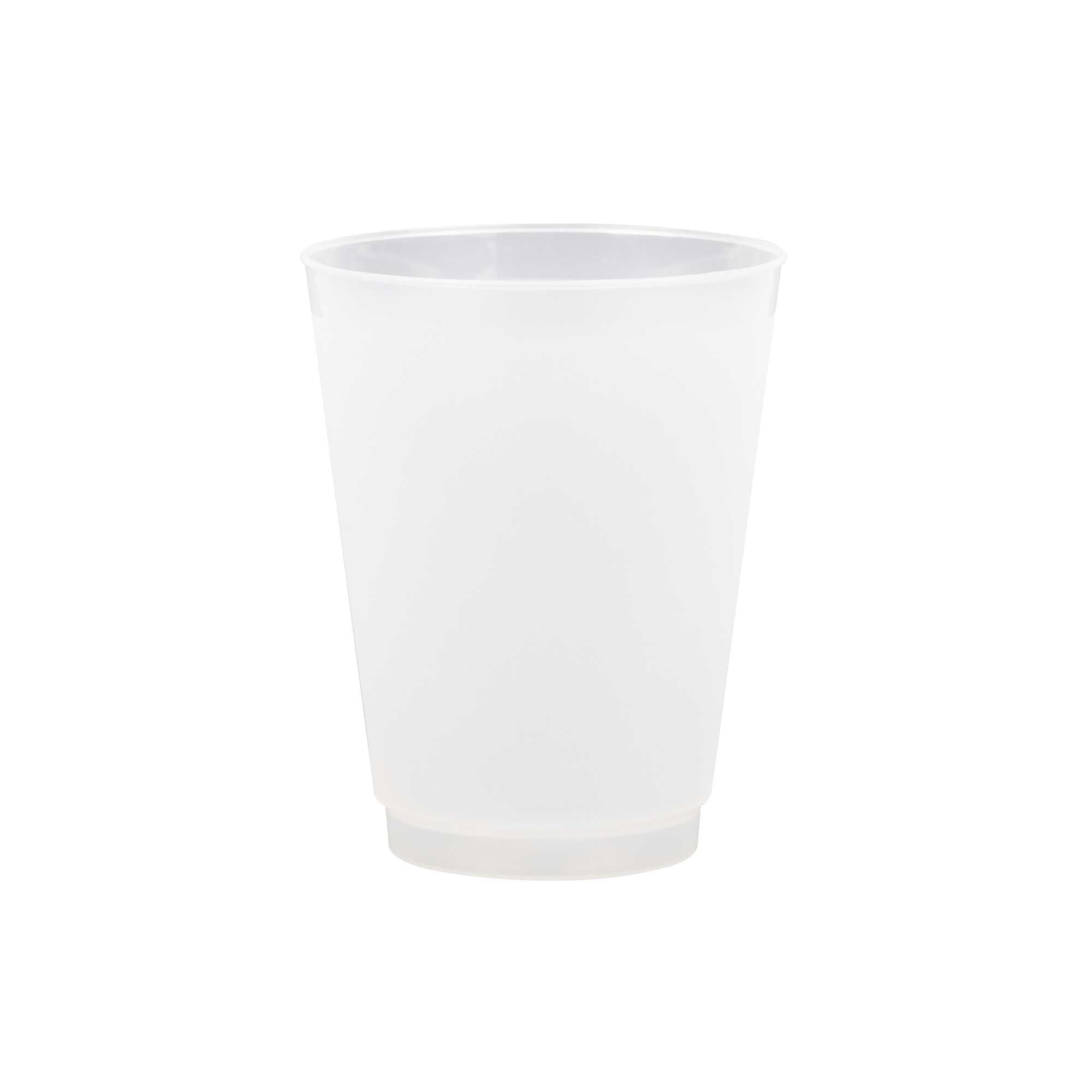 Flexi Grip 16 oz Round Frosted Plastic Cup - 3 1/2" x 3 1/2" x 4 1/2" - 500 count box