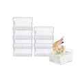 1 oz Square Clear Plastic Short Quadrato Cup - 1 3/4" x 1 3/4" x 1" - 100 count box