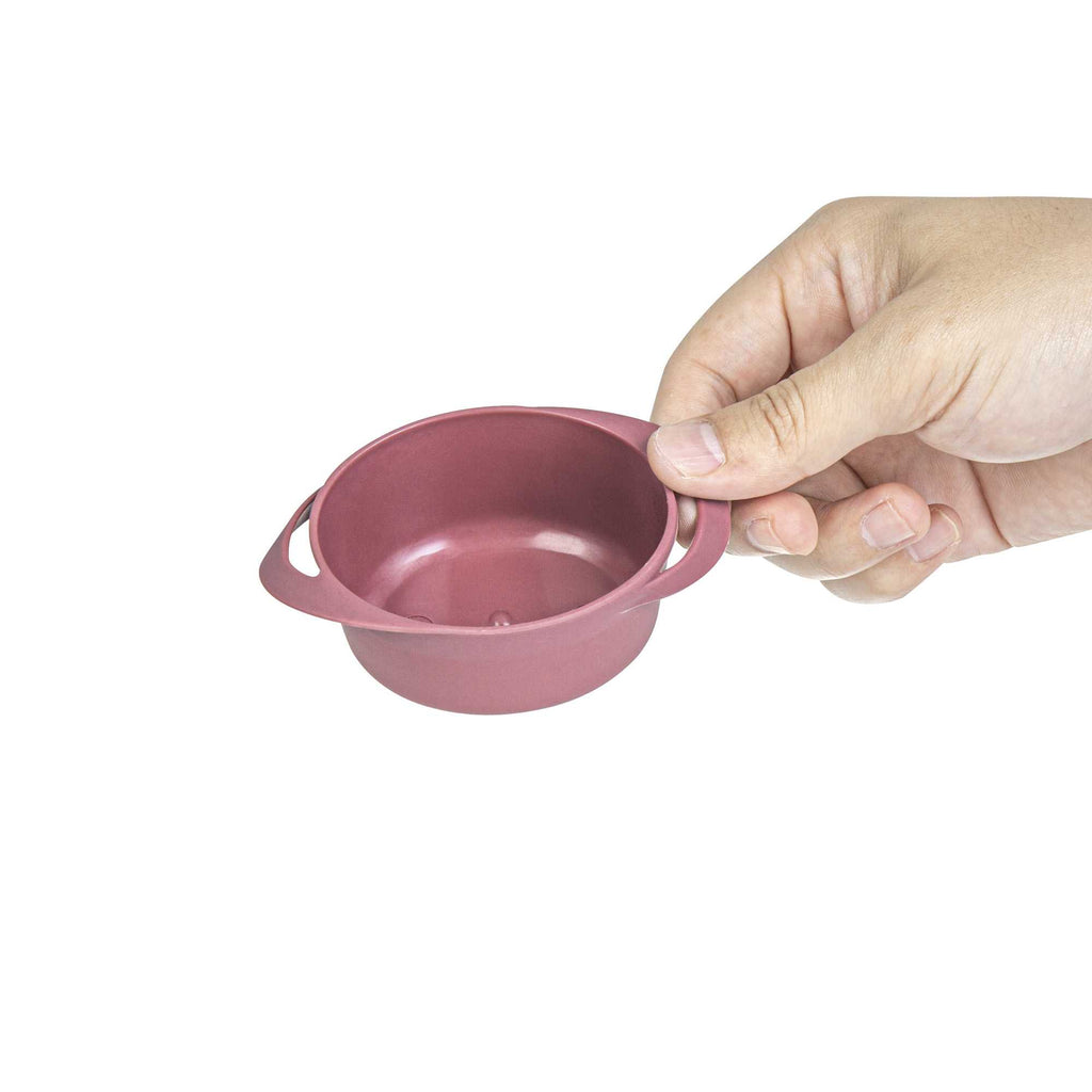 Mini Serve 3 oz Round Red Plastic Mini Infinity Pot - 3 3/4" x 2 1/2" x 1 1/4" - 100 count box