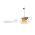 Mini Serve Fish Clear Plastic Tasting Plate - 3 3/4" x 2 1/2" x 1" - 100 count box