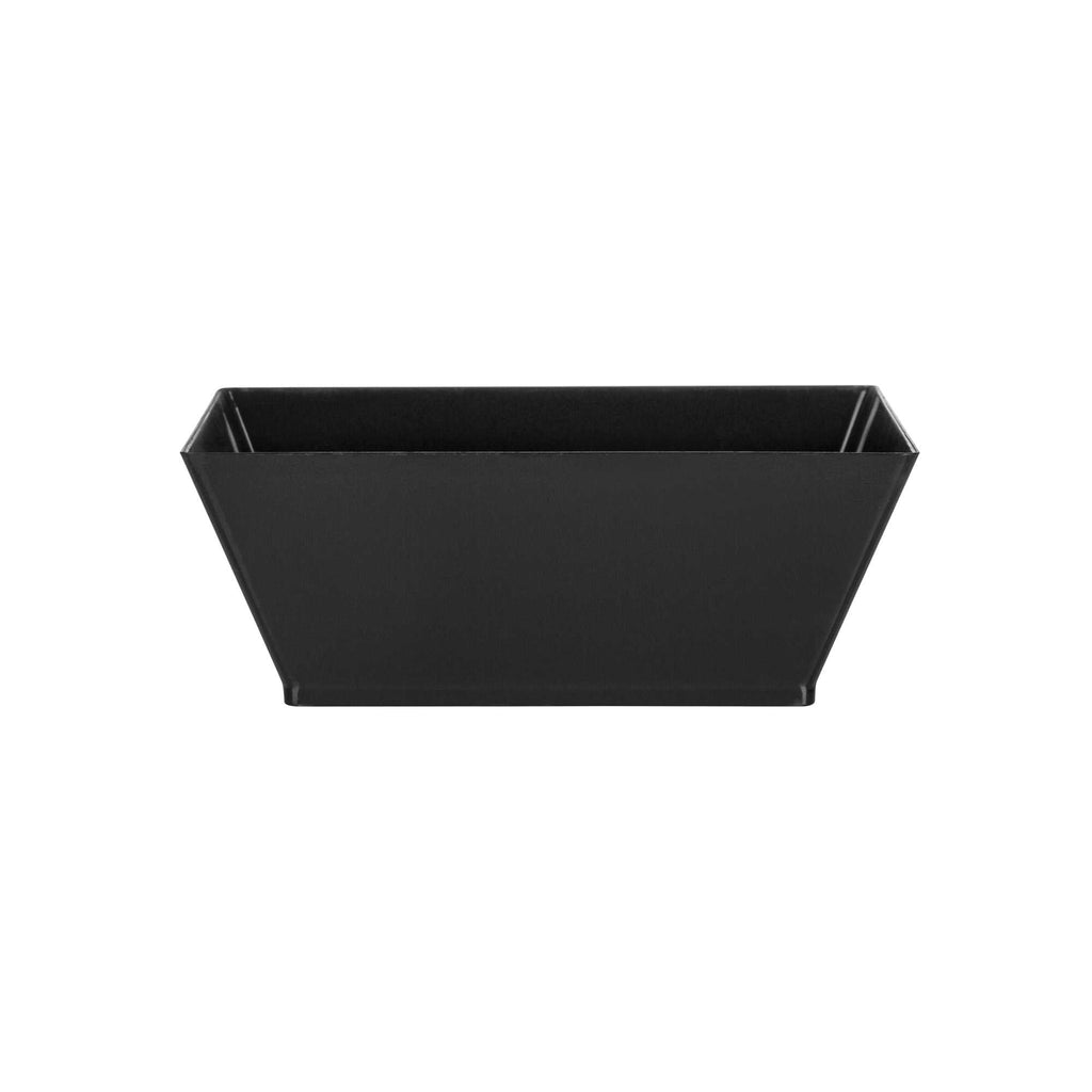 Maxi Serve 10 oz Square Black Plastic Small Modern Bowl - 4 1/4" x 4 1/4" x 1 1/2" - 25 count box