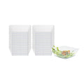 Maxi Serve 10 oz Square Clear Plastic Small Modern Bowl - 4 1/4" x 4 1/4" x 1 1/2" - 100 count box