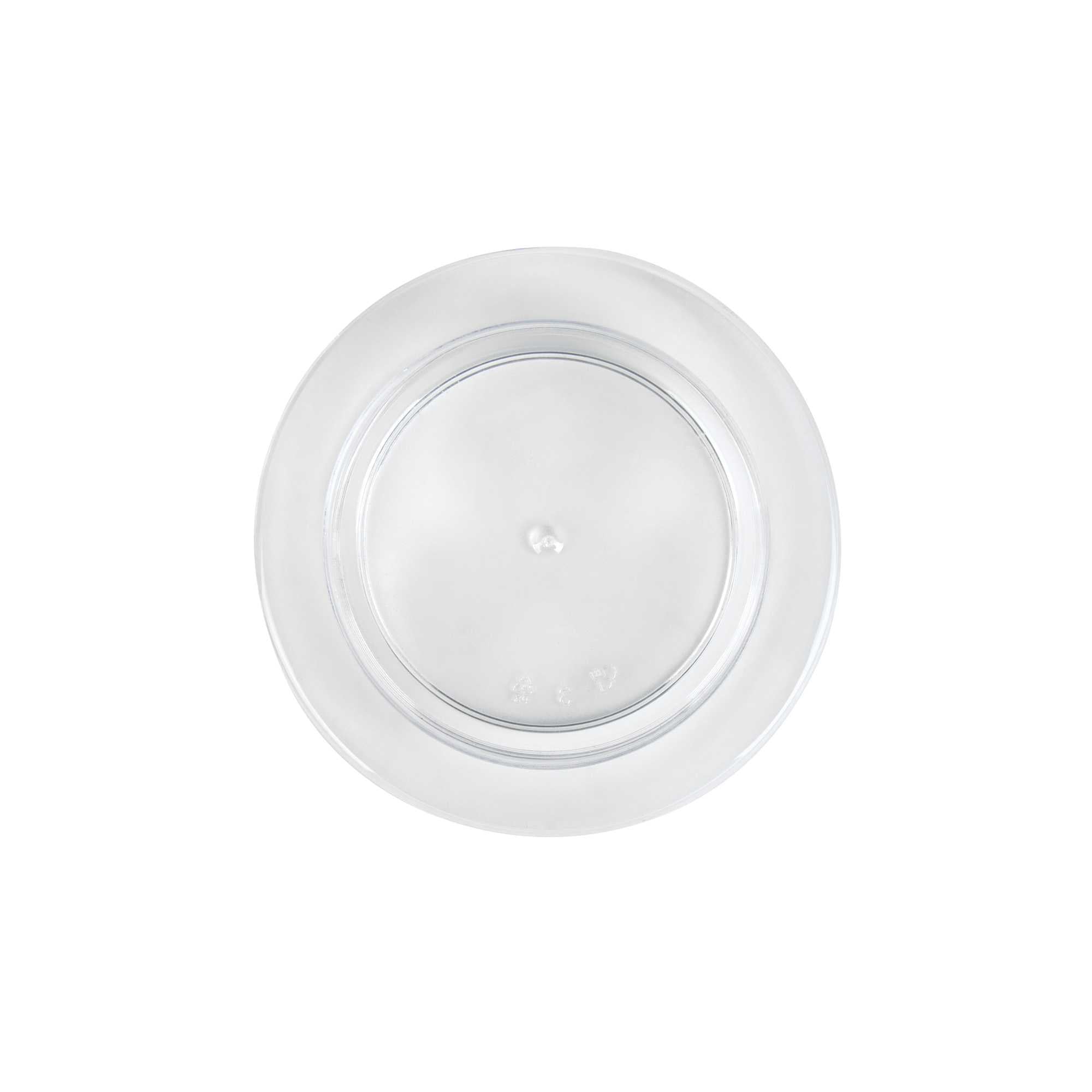 Mini Serve 3 oz Round Clear Plastic Gastronomique Petri Dish - 3 1/4" x 3 1/4" x 1" - 100 count box