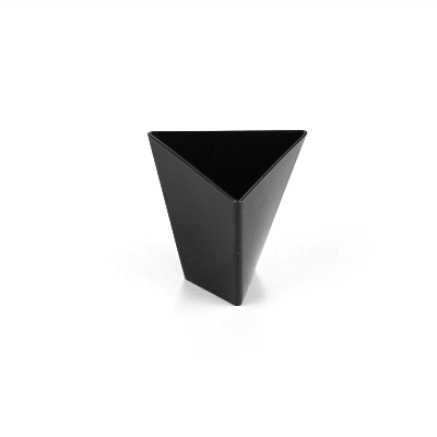 Mini Serve 4 oz Black Plastic Torcente Dessert Cup - 3" x 2 1/2" x 2 3/4" - 100 count box