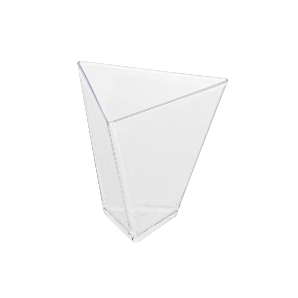 Mini Serve 4 oz Clear Plastic Torcente Dessert Cup - 3" x 2 1/2" x 2 3/4" - 25 count box