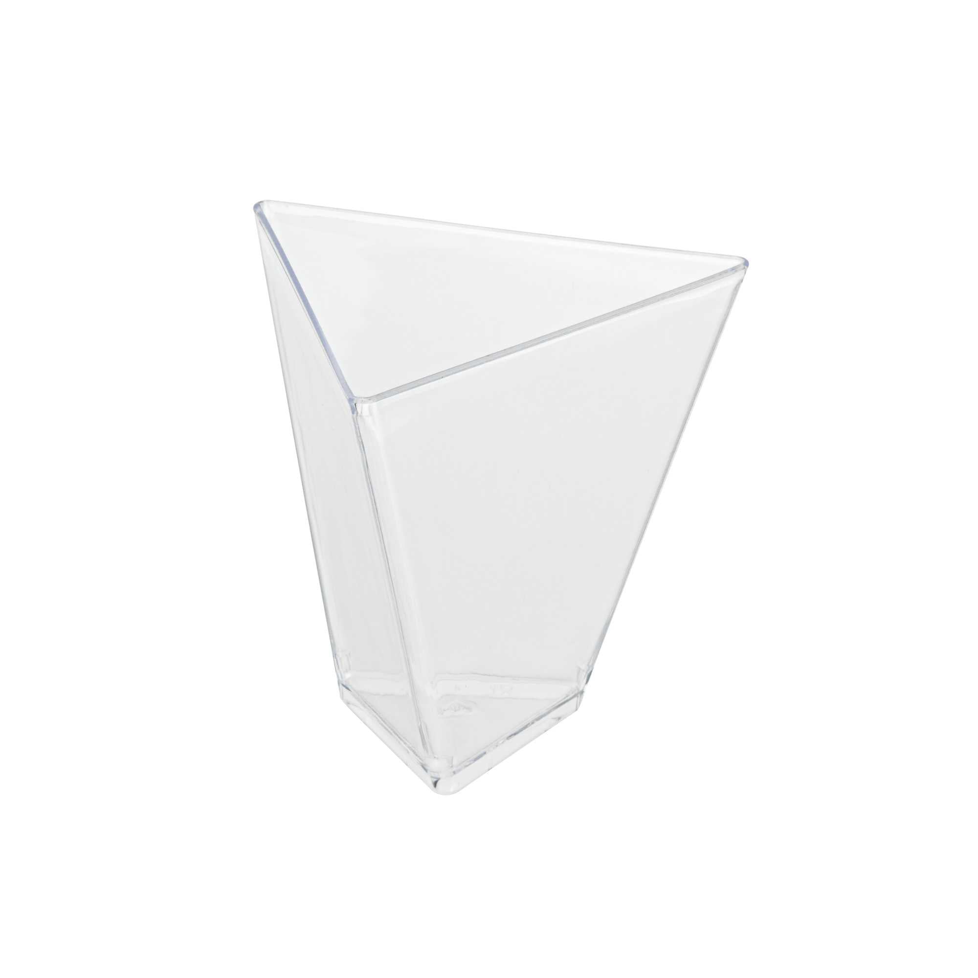 Mini Serve 4 oz Clear Plastic Torcente Dessert Cup - 3" x 2 1/2" x 2 3/4" - 25 count box