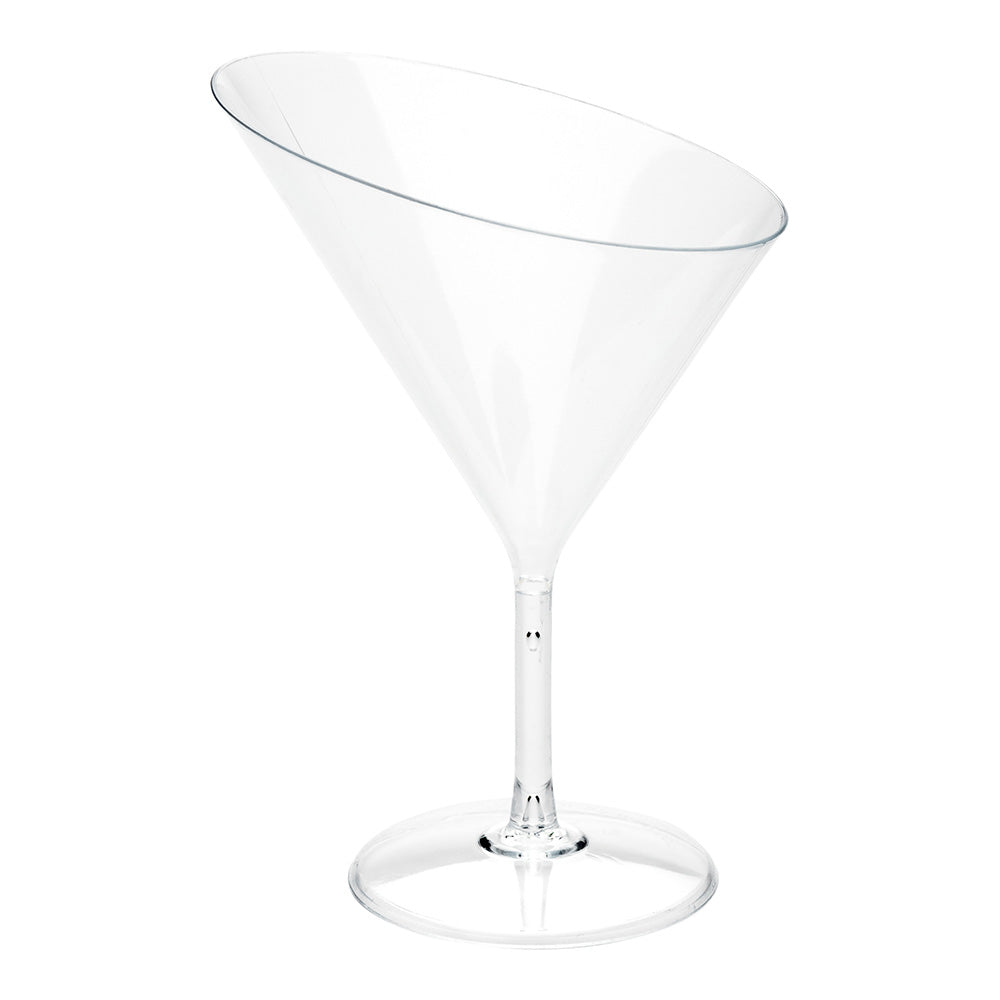 Bev Tek 2 oz Round Clear Plastic Small Angolare Martini Glass - 3 1/2" x 2 3/4" x 4 1/2" - 20 count box