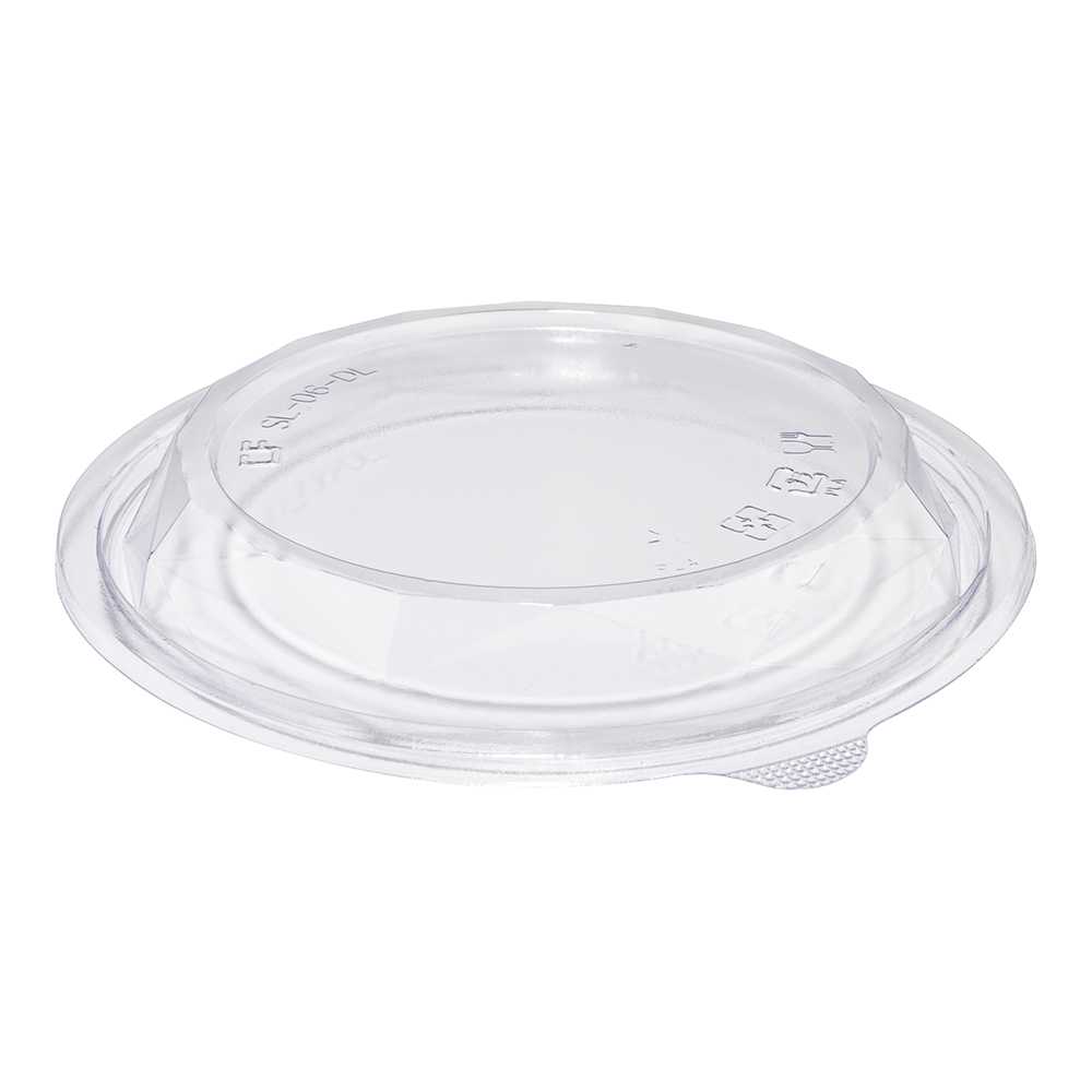 Basic Nature Round Clear PLA Plastic Lid - Fits 12 and 16 oz To Go Bowl, Compostable - 500 count box