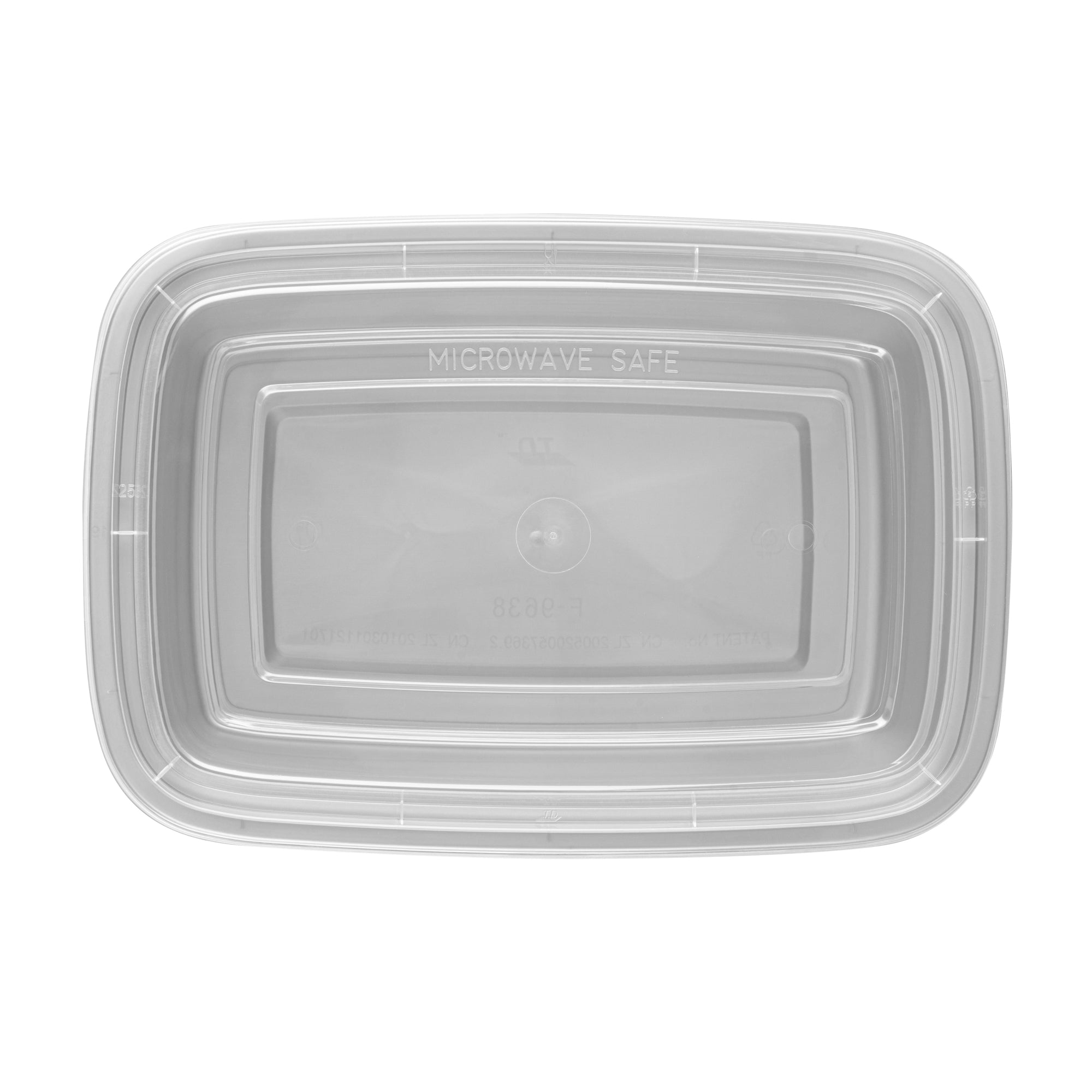 Asporto 38 oz Rectangle Silver Plastic To Go Box - with Clear Lid, Microwavable - 8 3/4" x 6" x 2" - 100 count box
