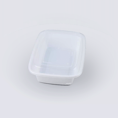 Asporto 38 oz Rectangle White Plastic To Go Box - with Clear Lid, Microwavable - 8 3/4" x 6" x 2" - 50 count box