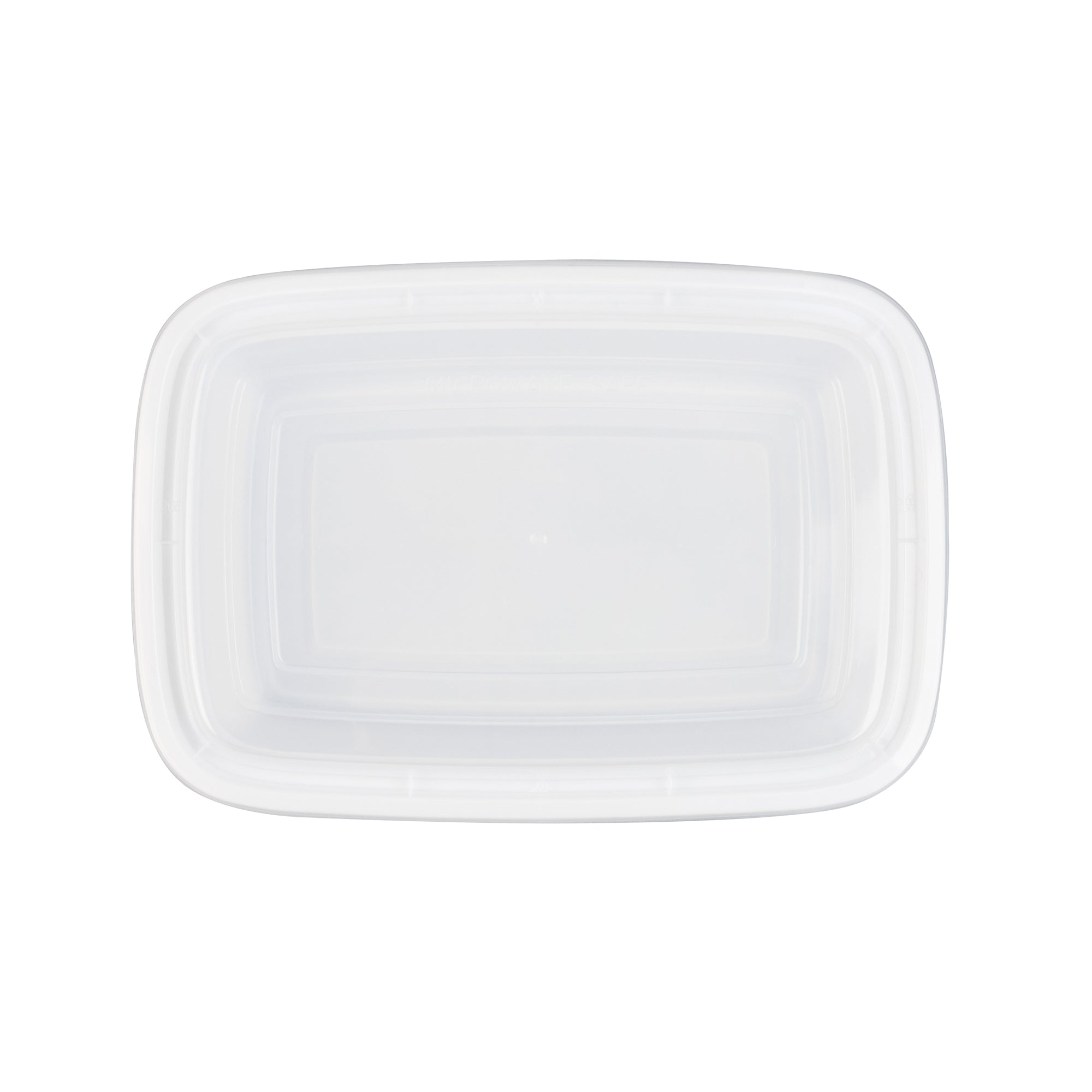 Asporto 38 oz Rectangle White Plastic To Go Box - with Clear Lid, Microwavable - 8 3/4" x 6" x 2" - 50 count box