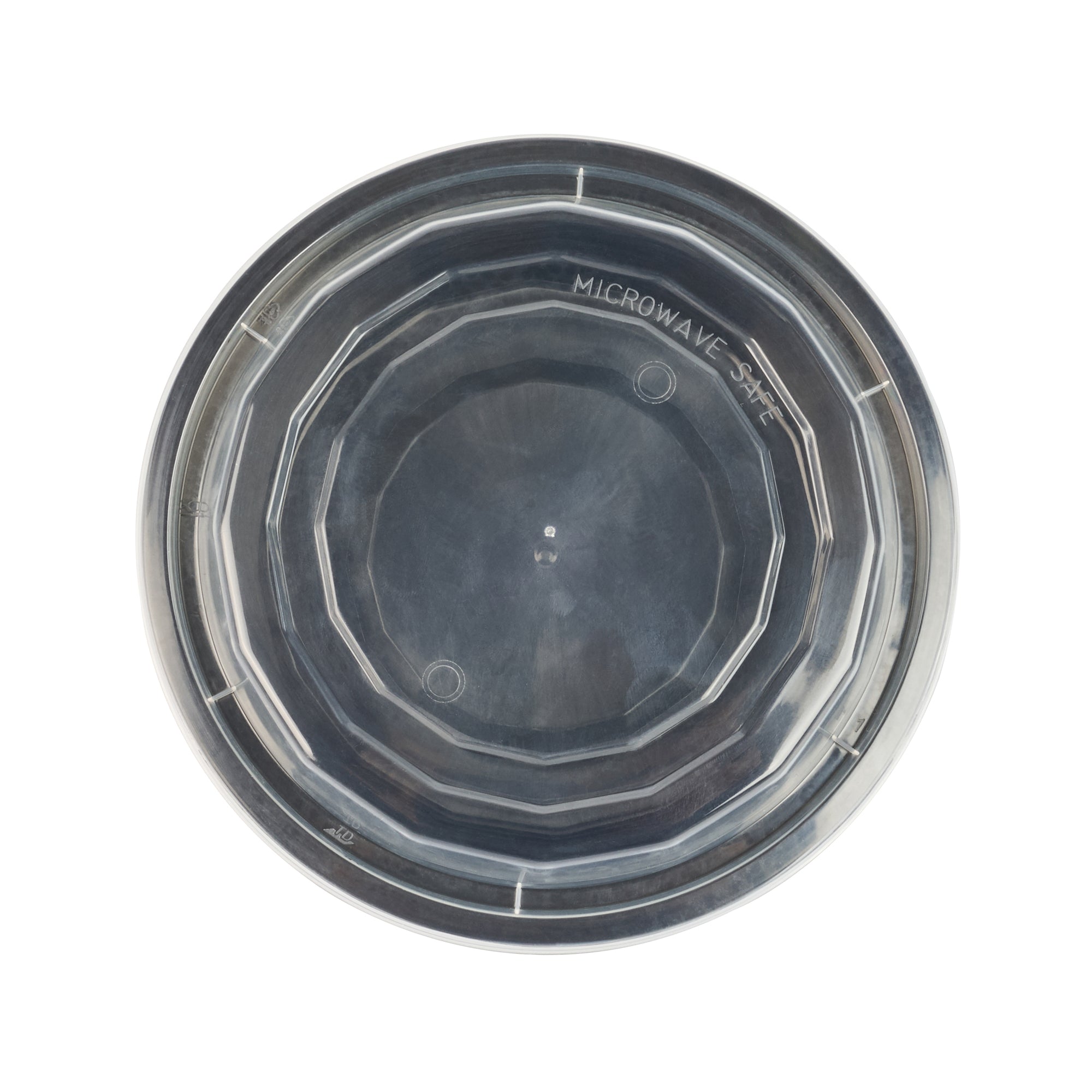 Asporto 16 oz Round Black Plastic To Go Box - with Clear Lid, Microwavable - 6 1/4" x 6 1/4" x 1 3/4" - 100 count box