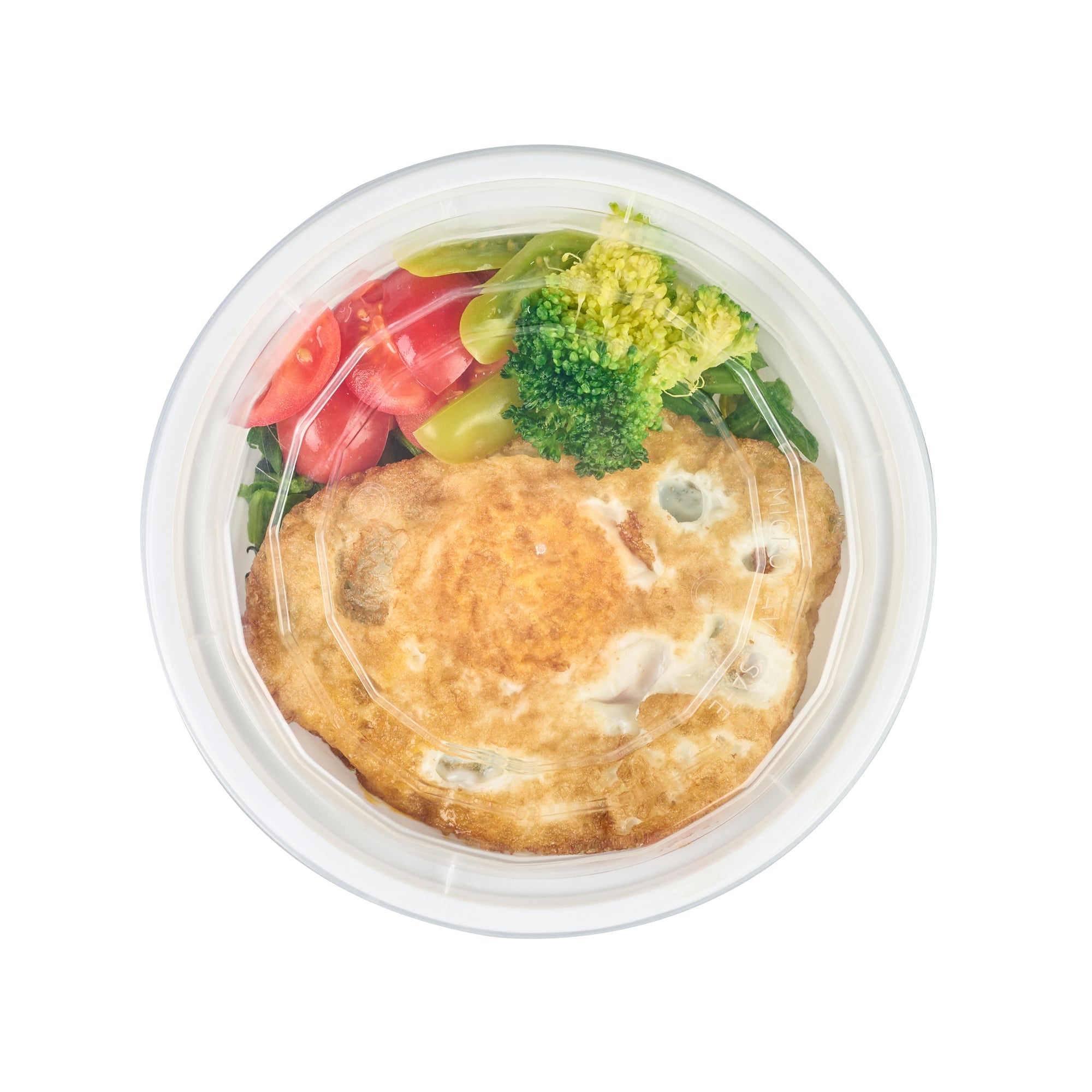 Asporto 16 oz Round White Plastic To Go Box - with Clear Lid, Microwavable - 6 1/4" x 6 1/4" x 1 3/4" - 50 count box