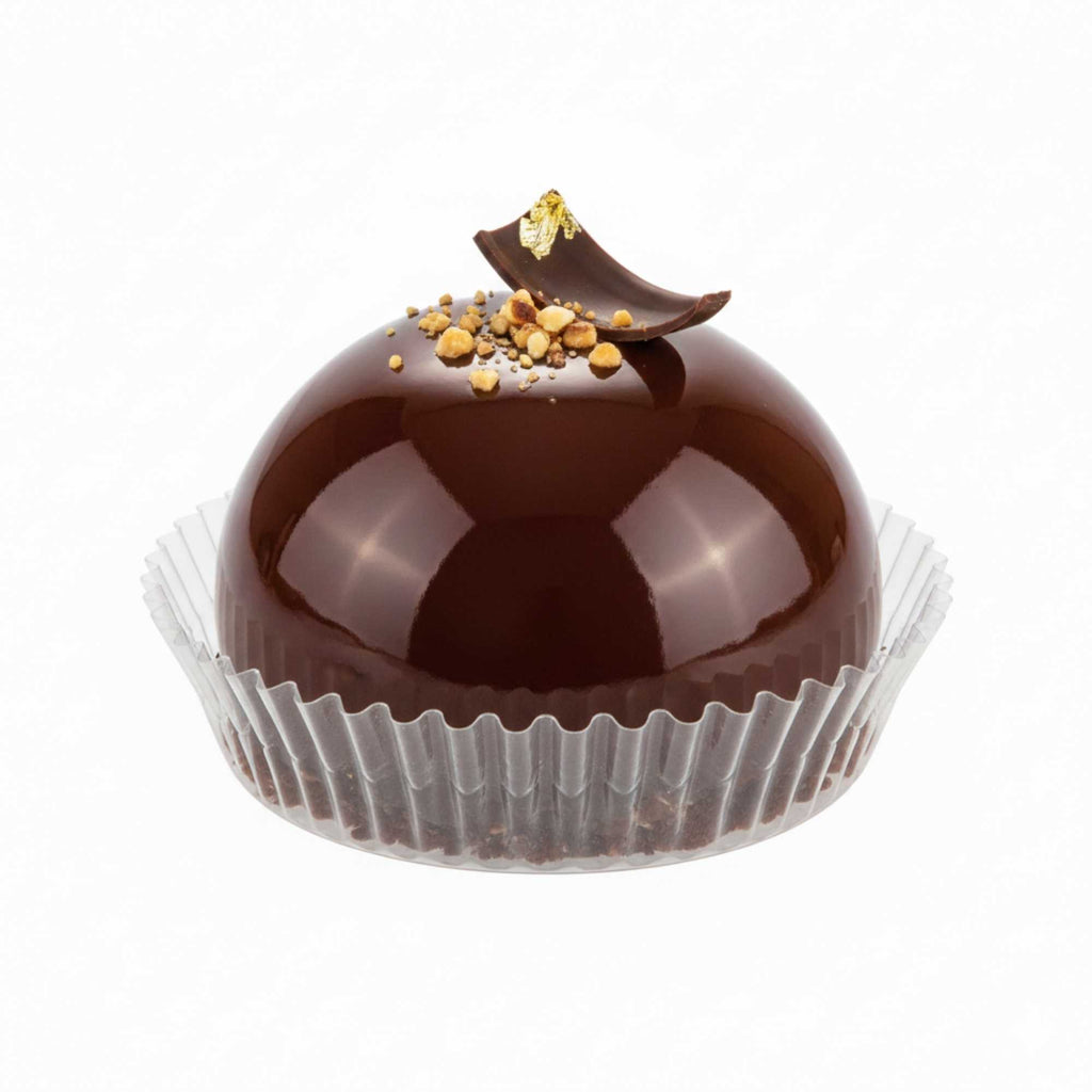 Pastry Tek Invisa-liner 2 oz Round Clear Plastic Bakery Liner - 2 1/2" x 2 1/2" x 1" - 200 count box