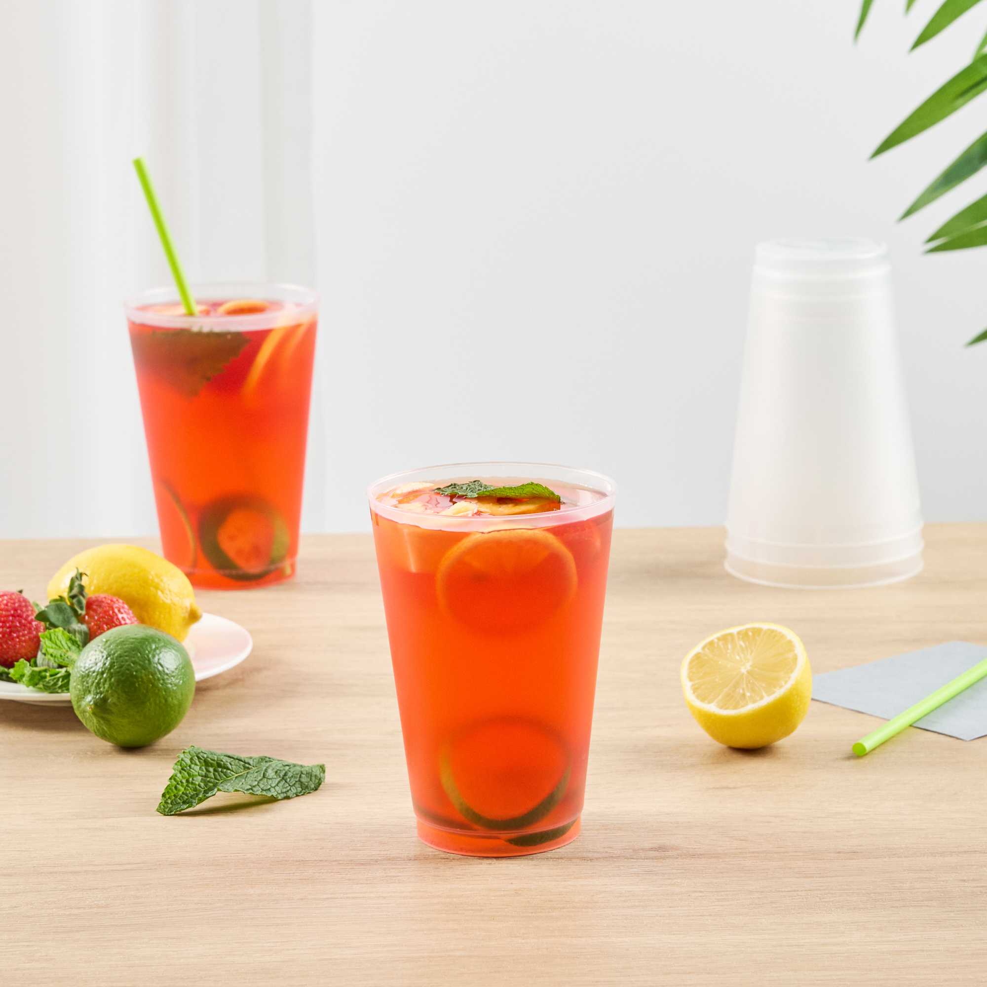 Flexi Grip 20 oz Round Frosted Plastic Cup - 3 3/4" x 3 3/4" x 5 1/4" - 500 count box