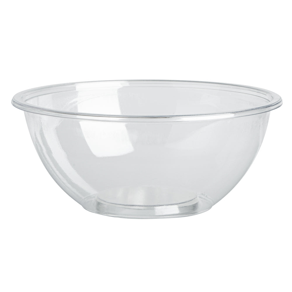 Mini Serve 7 oz Round Clear Plastic Salad Bowl - 5" x 5" x 1 3/4" - 200 count box
