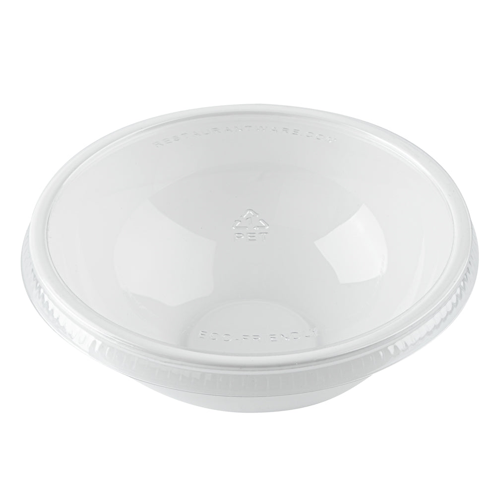 Mini Serve Round Clear Plastic Lid - Fits 7 oz Salad Bowl - 200 count box