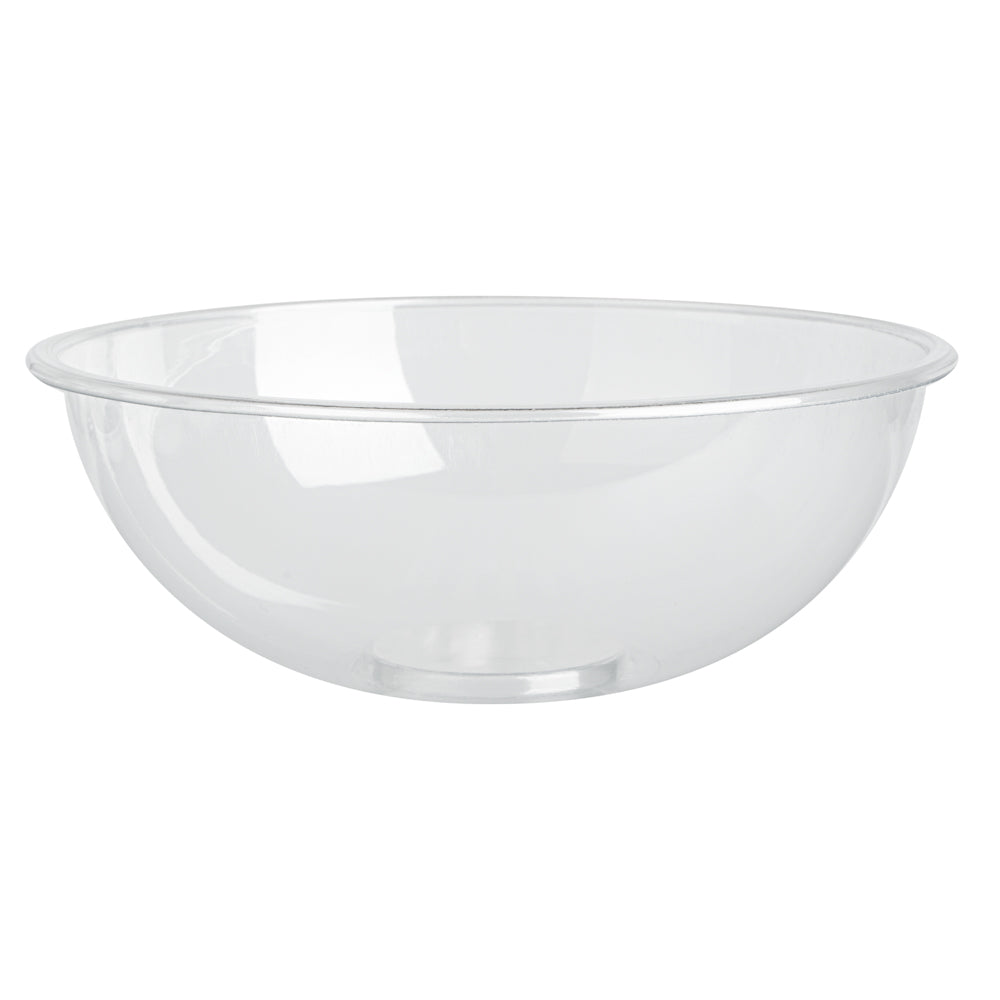 Maxi Serve 21 oz Round Clear Plastic Salad Bowl - 6 3/4" x 6 3/4" x 2 1/2" - 200 count box