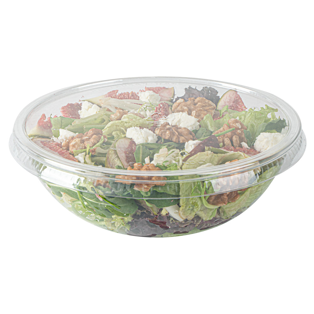 Maxi Serve Round Clear Plastic Lid - Fits 21 oz Salad Bowl - 200 count box