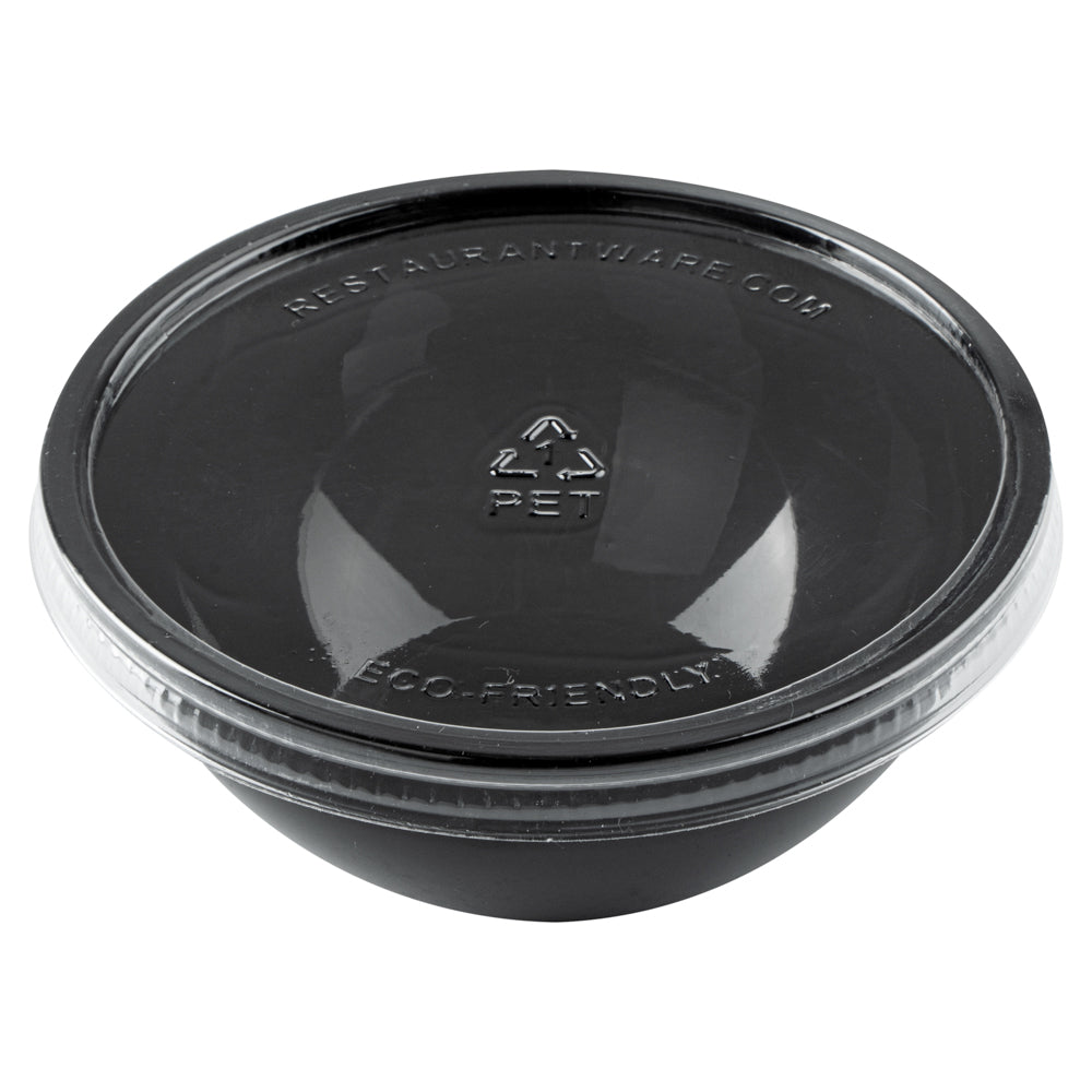 Maxi Serve Round Clear Plastic Lid - Fits 21 oz Salad Bowl - 200 count box