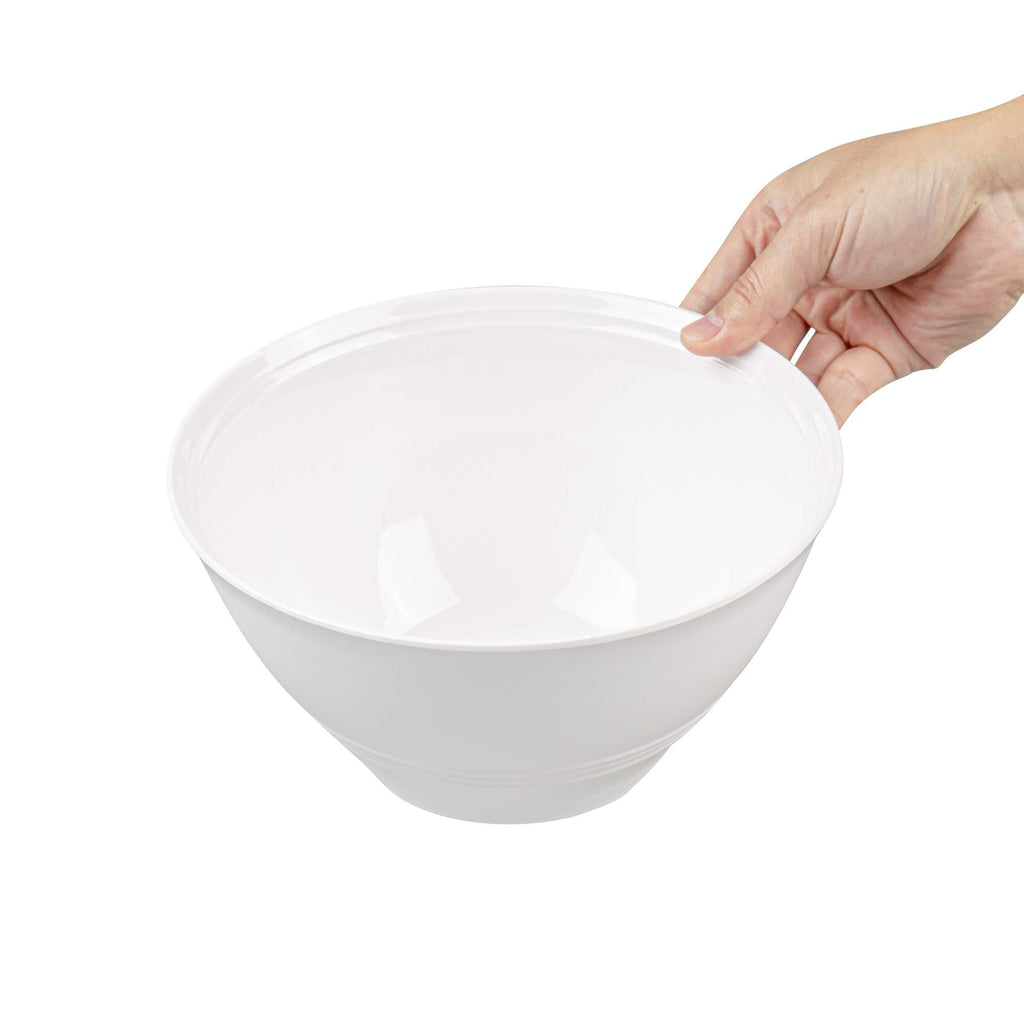 Voga 74 oz Round White Melamine Large Bowl - Incline - 8 1/2" x 8 1/2" x 4 1/4" - 10 count box