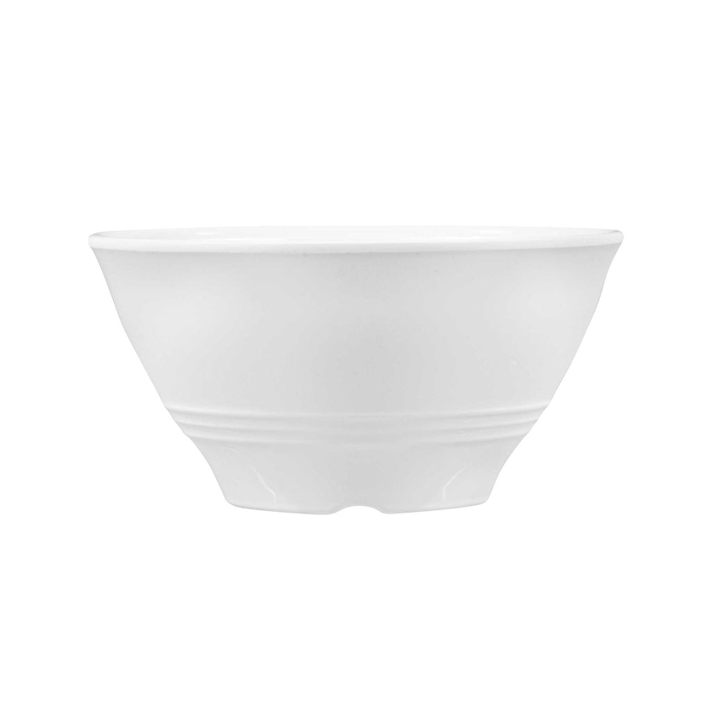 Voga 16 oz Round White Melamine Small Bowl - Incline - 6" x 6" x 3" - 10 count box