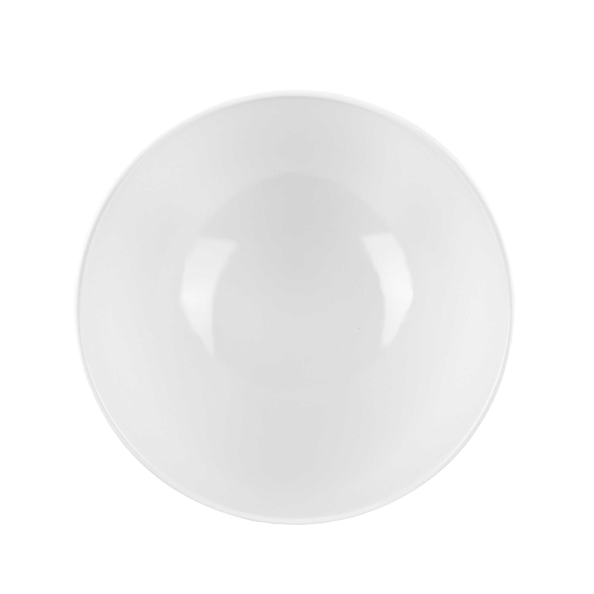 Voga 101 oz Round White Melamine Large Bowl - Slant - 10" x 9 3/4" x 7 3/4" - 2 count box
