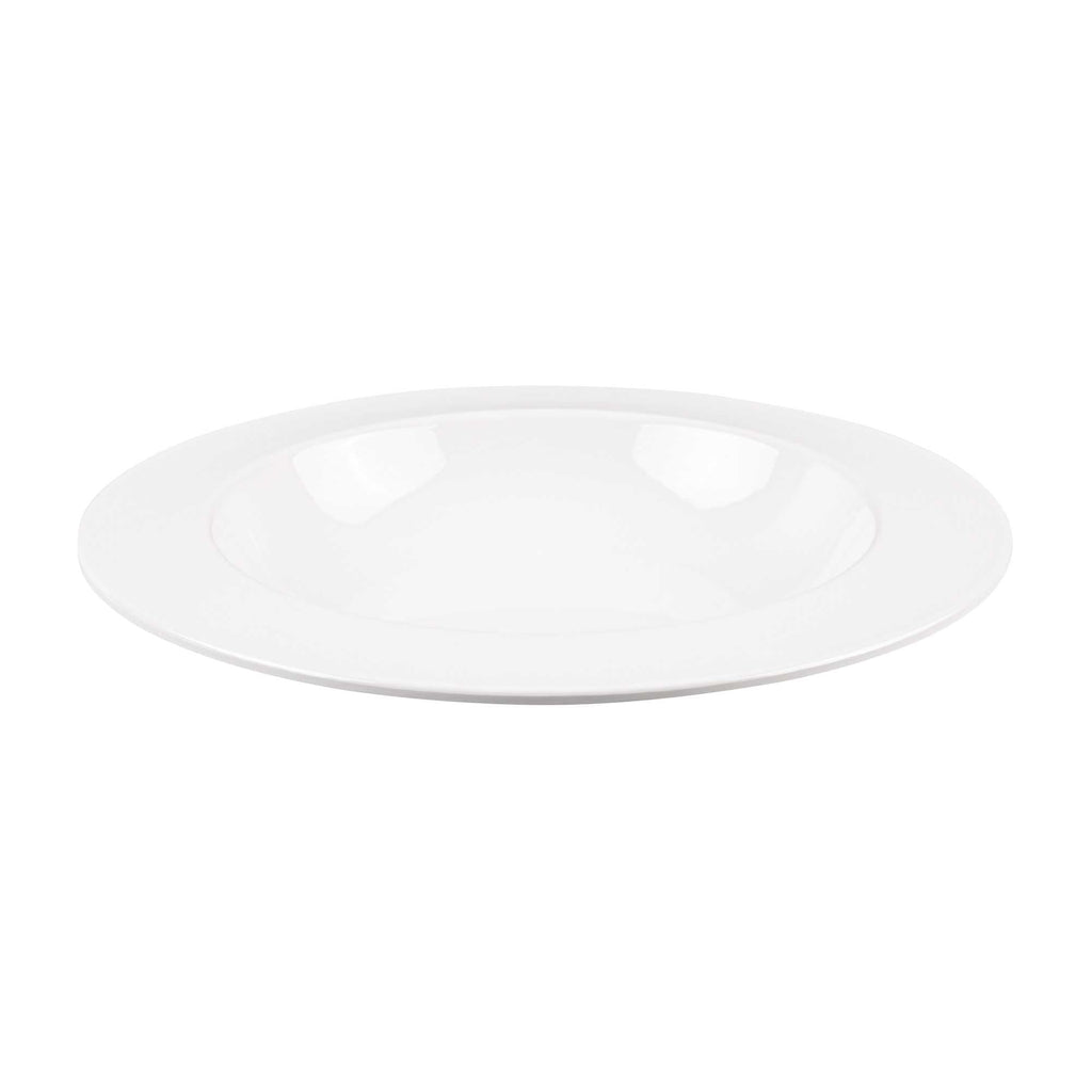 Voga 36 oz Round White Melamine Large Bowl - Classic - 12" x 12" x 2" - 10 count box