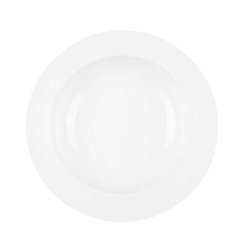 Voga 20 oz Round White Melamine Small Bowl - Classic - 10" x 10" x 1 1/2" - 10 count box