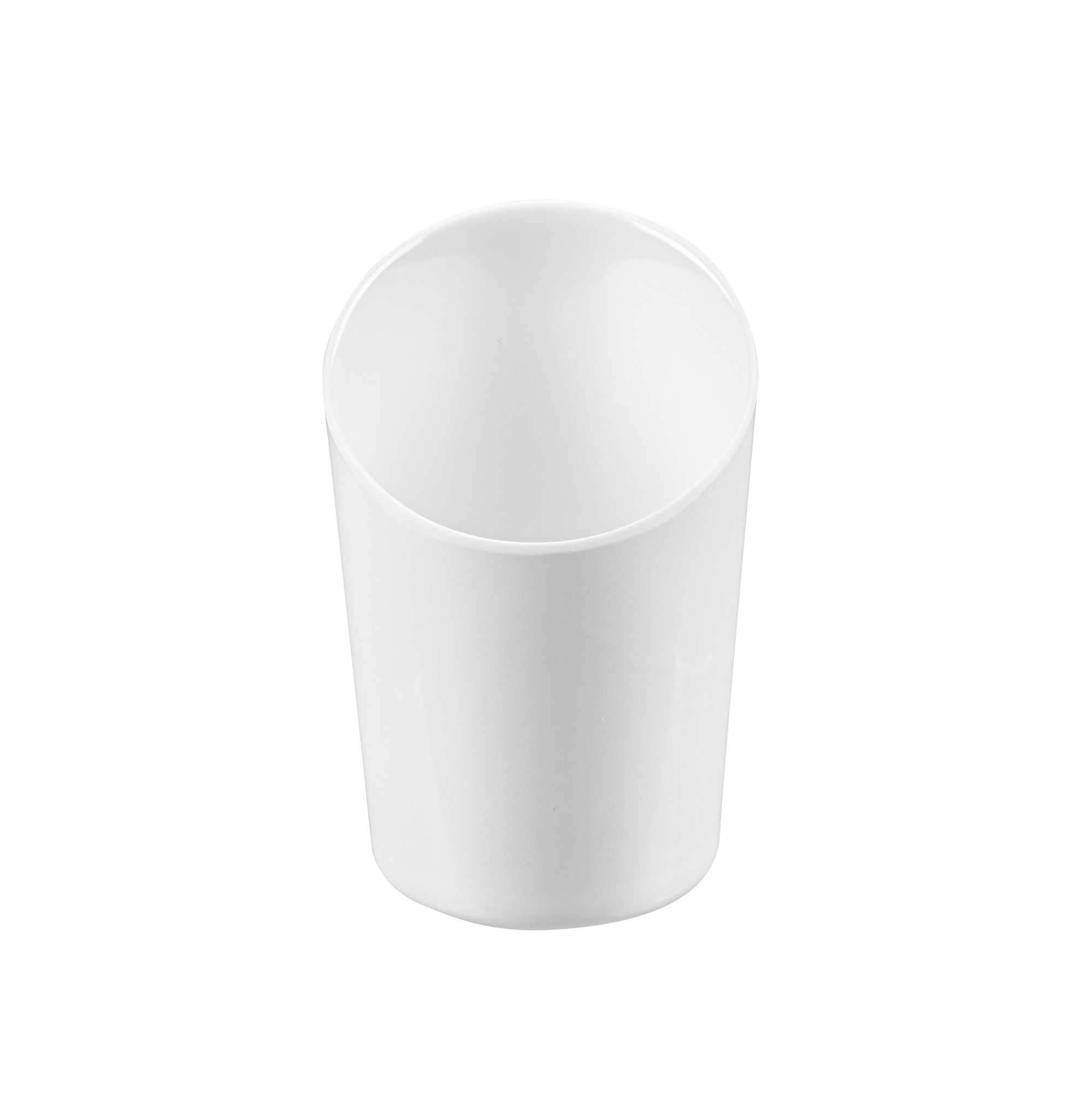 Voga 9 oz Round White Melamine Cup - Incline - 3" x 3" x 3" - 10 count box