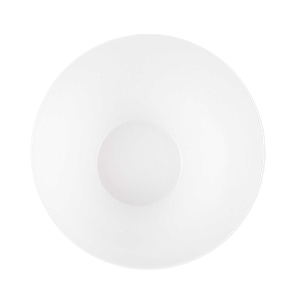 Voga 60 oz Round White Melamine Large Bowl - Incline Face - 8" x 8" x 5 1/2" - 2 count box