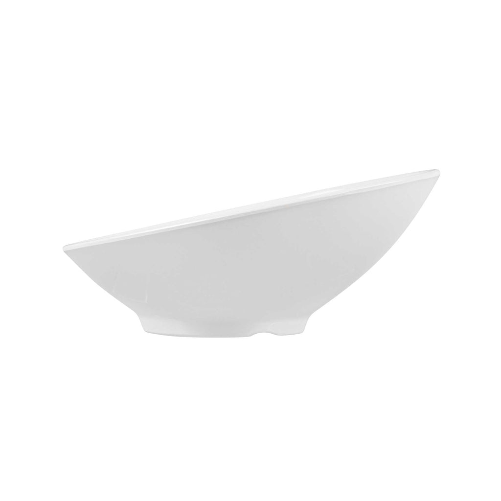 Voga 22 oz Round White Melamine Wide Bowl - Incline Face - 9" x 9" x 2" - 2 count box