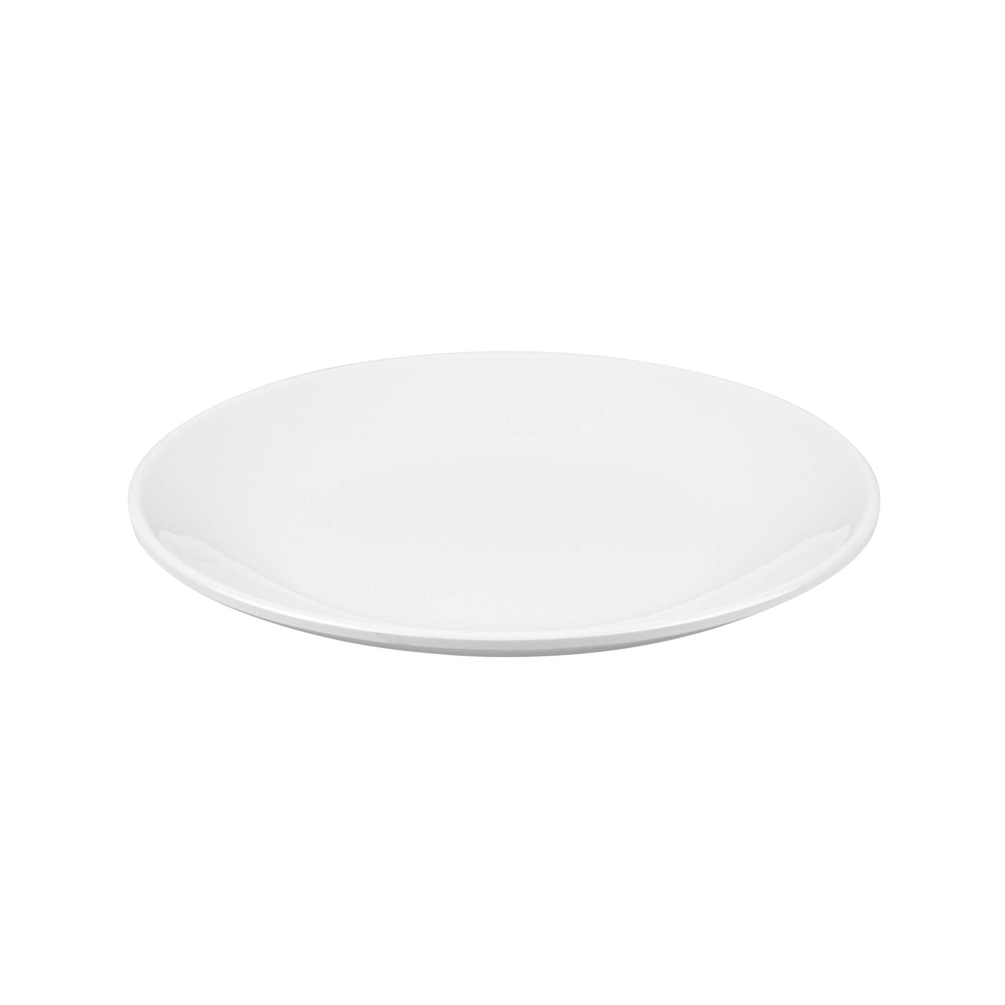 Voga Round White Melamine Small Plate - Classic, Rimless - 6" x 6" x 1" - 10 count box