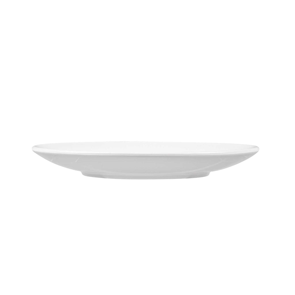 Voga Round White Melamine Large Plate - Classic, Rimless - 10" x 10" x 1" - 10 count box