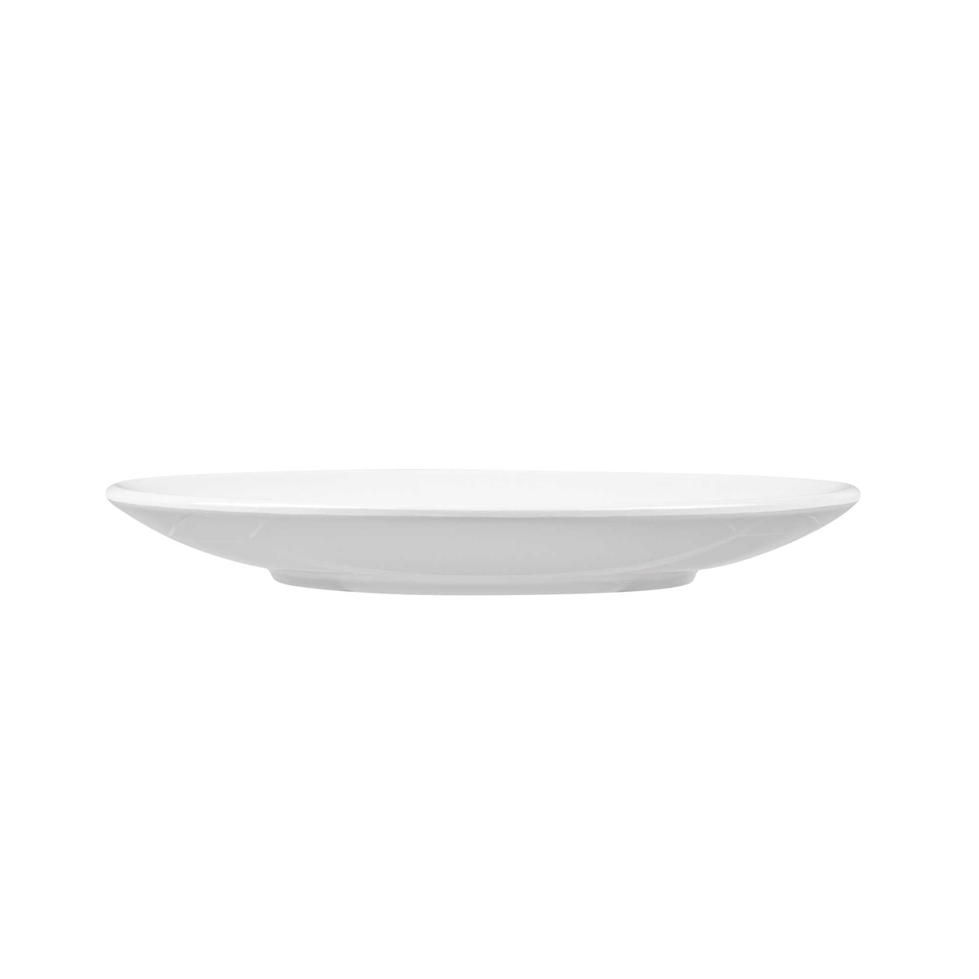 Voga Round White Melamine Large Plate - Classic, Rimless - 10" x 10" x 1" - 10 count box