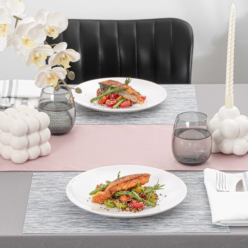 Voga Round White Melamine Large Plate - Classic, Rimless - 10" x 10" x 1" - 10 count box