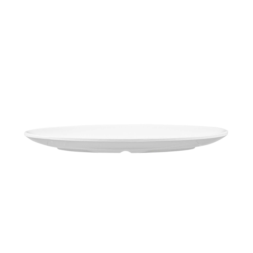 Voga Oval White Melamine Small Plate - Classic - 10" x 7" x 3/4" - 10 count box